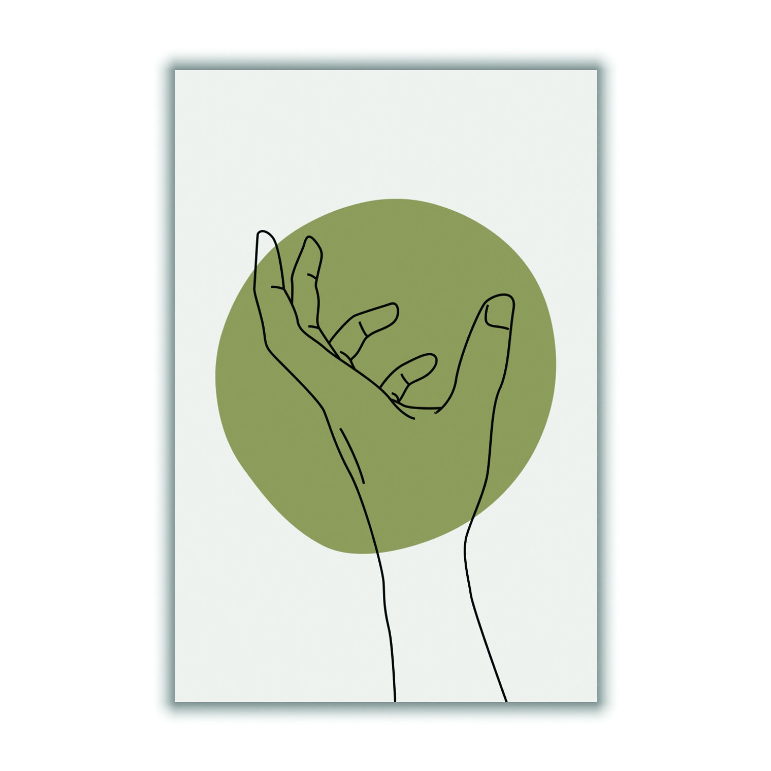 Green Abstract Minimal Hand #4 Xxs Stanley Print House