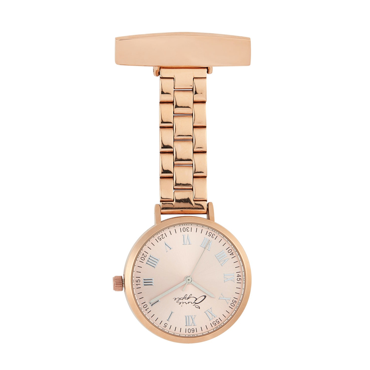 Women’s Rose Gold Annie Apple Meraki Silver Rose Link Nurse Fob Watch Bermuda Watch Company