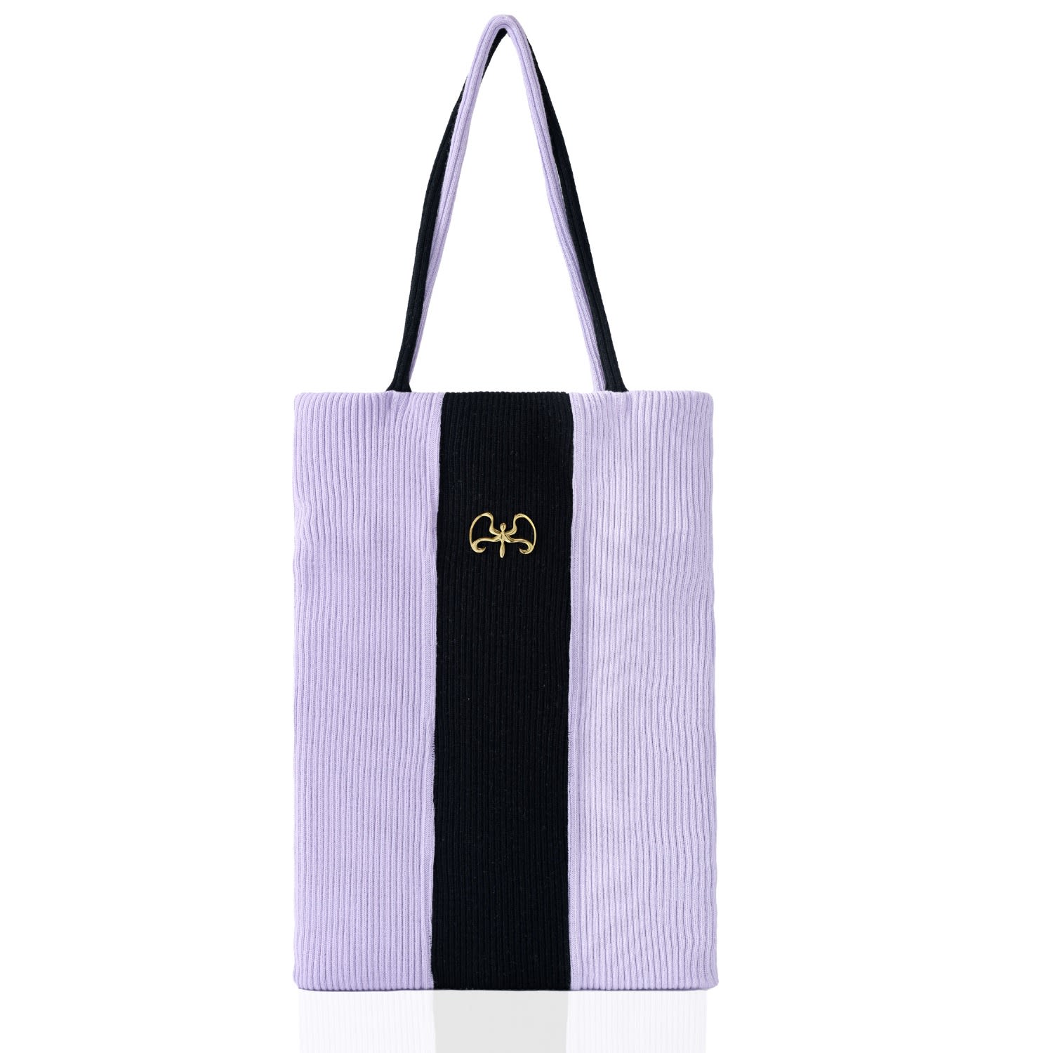 Women’s Pink / Purple / Black Forager - Rib Knit Tote Bag Lilac Black Kargede