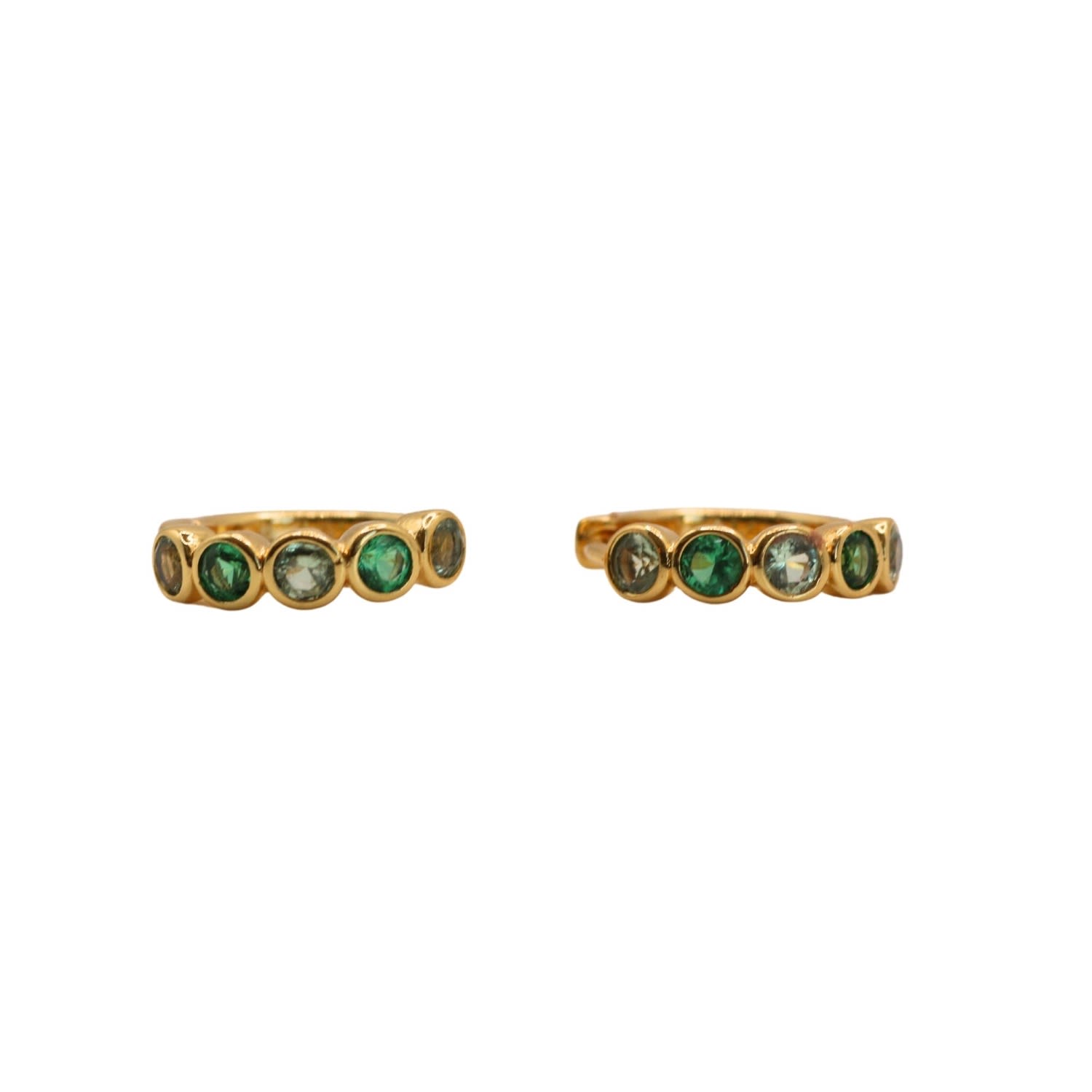 Women’s Gold / Green Verde Huggies Tikkhu Jewelry