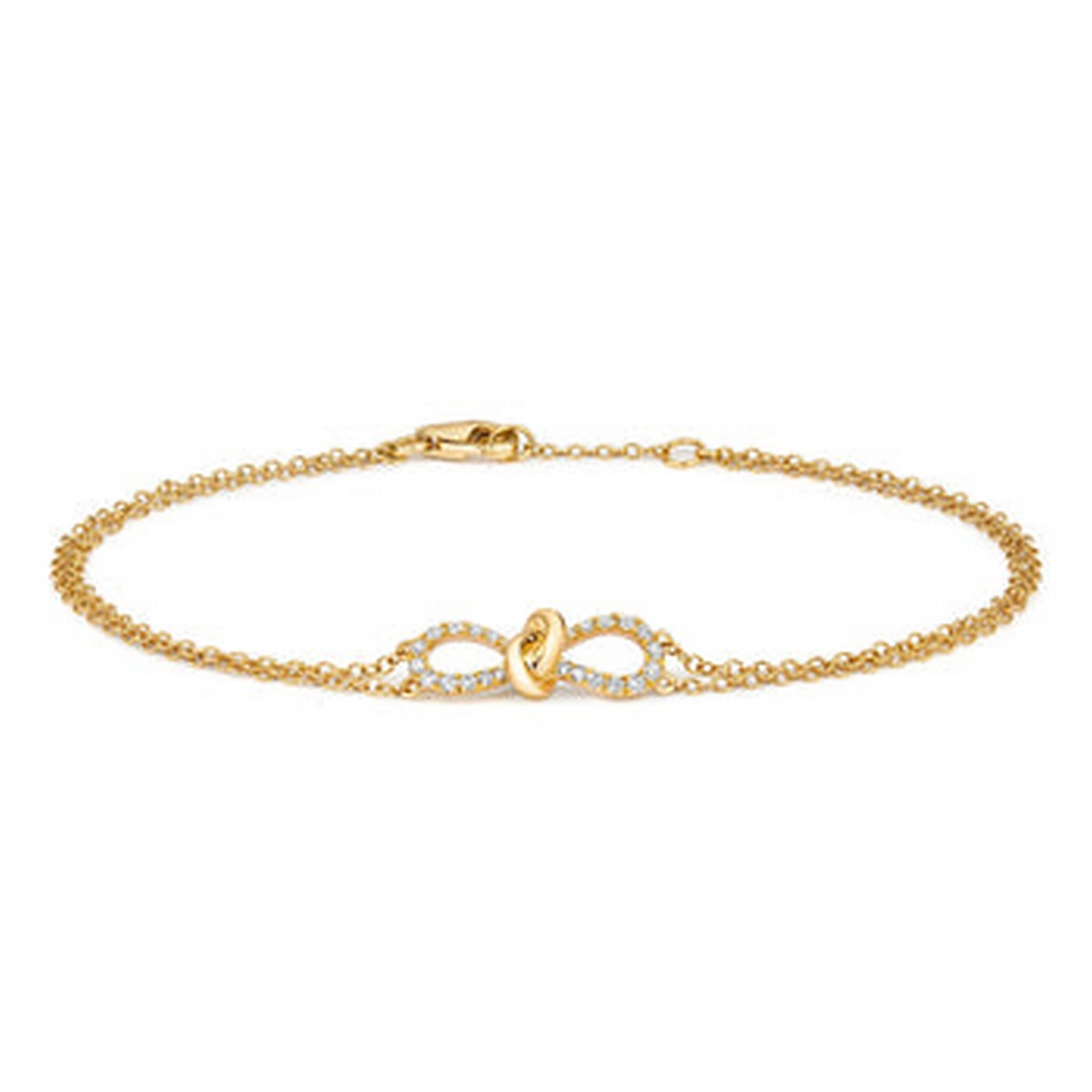 Women’s Diamond Bow Bracelet In Gold Cervin Blanc