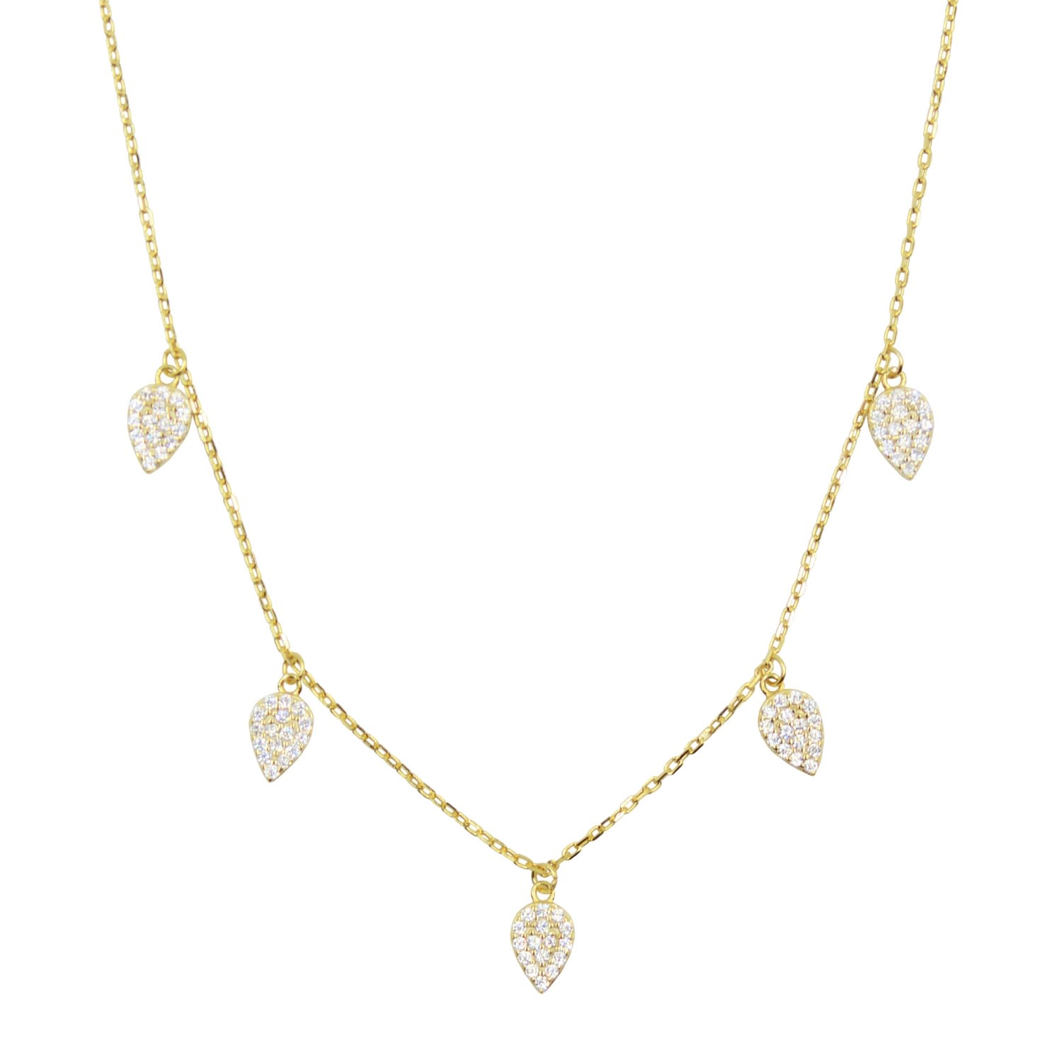 Women’s Blessings Leaf Choker Necklace In Yellow Gold Kamaria