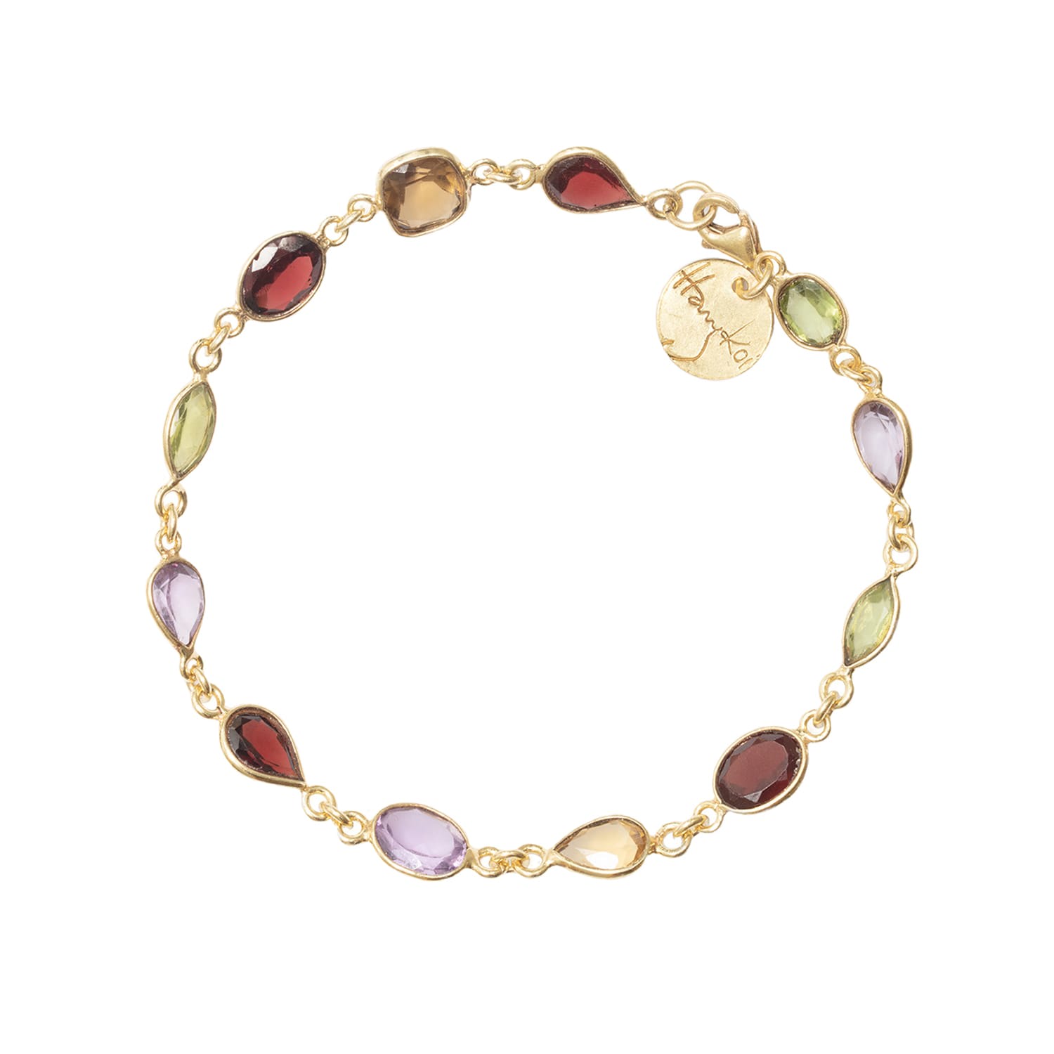 Women’s Gemstone Multicolored Gold Bracelet Hany Koi