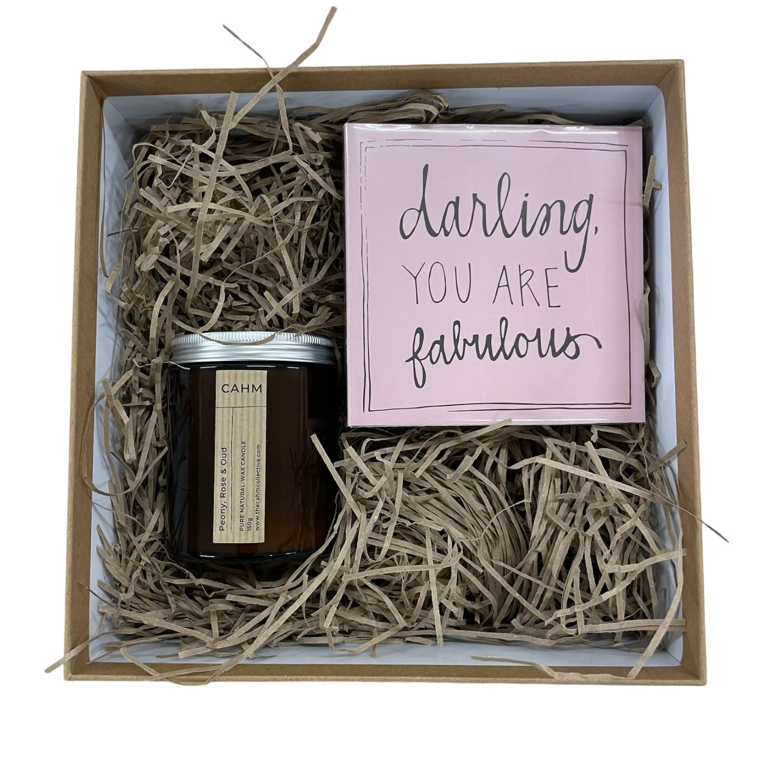 Pink / Purple / Black Candle & Darling You Are Fabulous Matches Gift Set Cahm