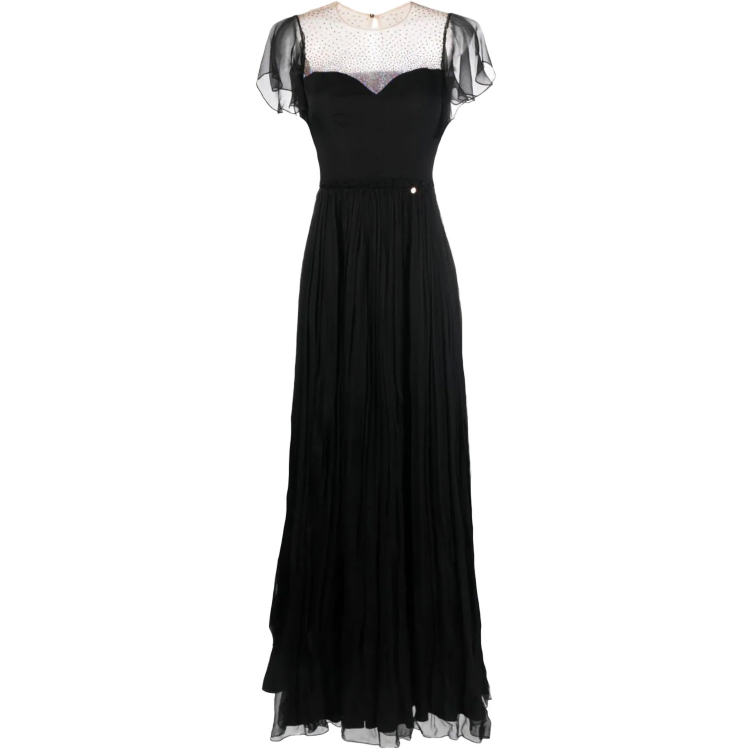 Women’s Black Crystal-Embellished Silk Dress Extra Small Nissa