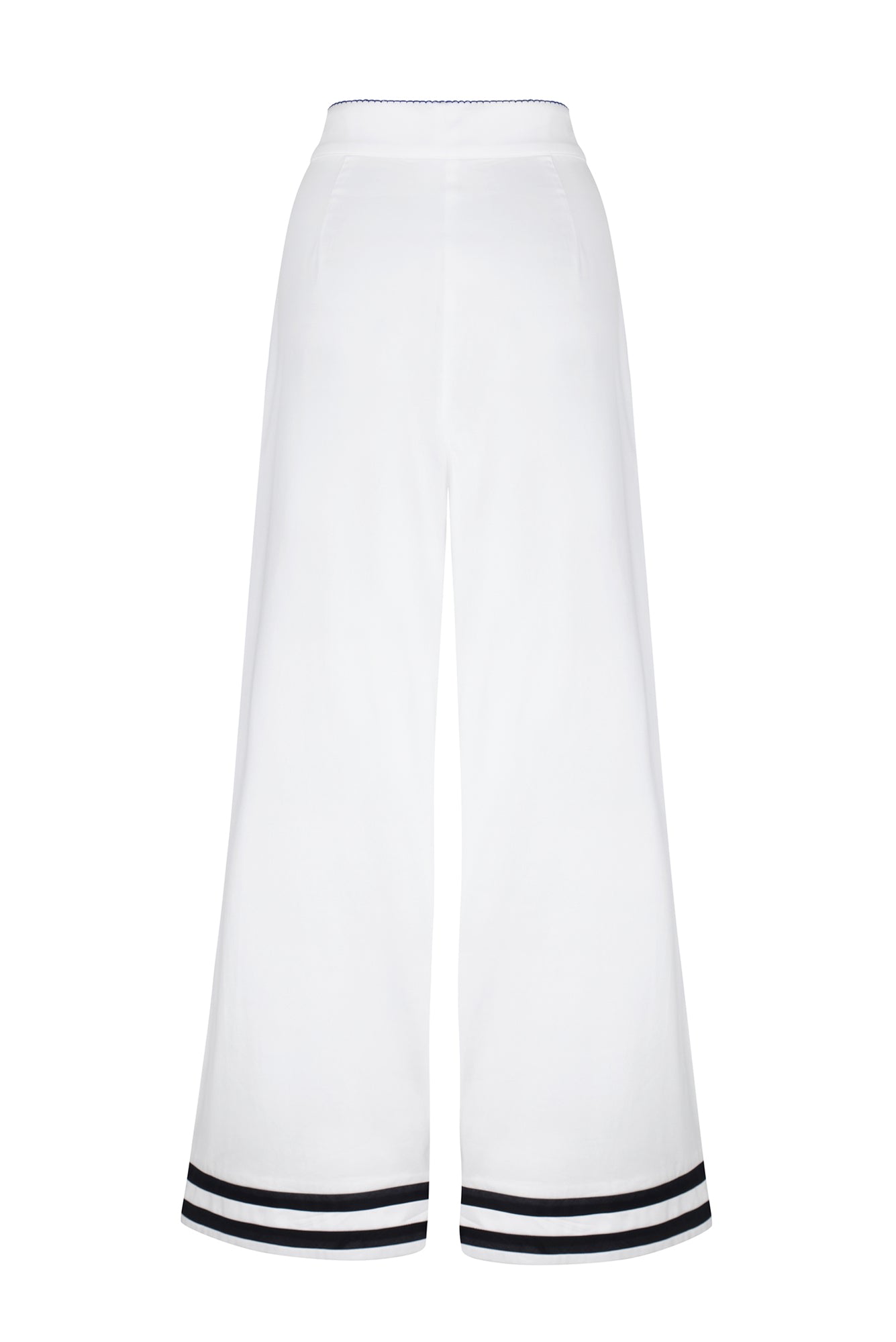 Women’s Rocio Pants In White / Navy Large De Loreta
