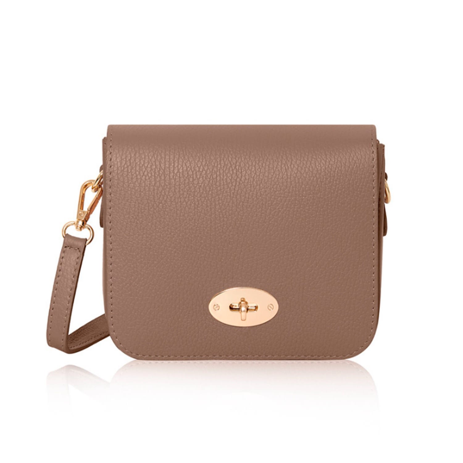 Women’s Neutrals Catania Handbag In Dark Taupe Betsy & Floss