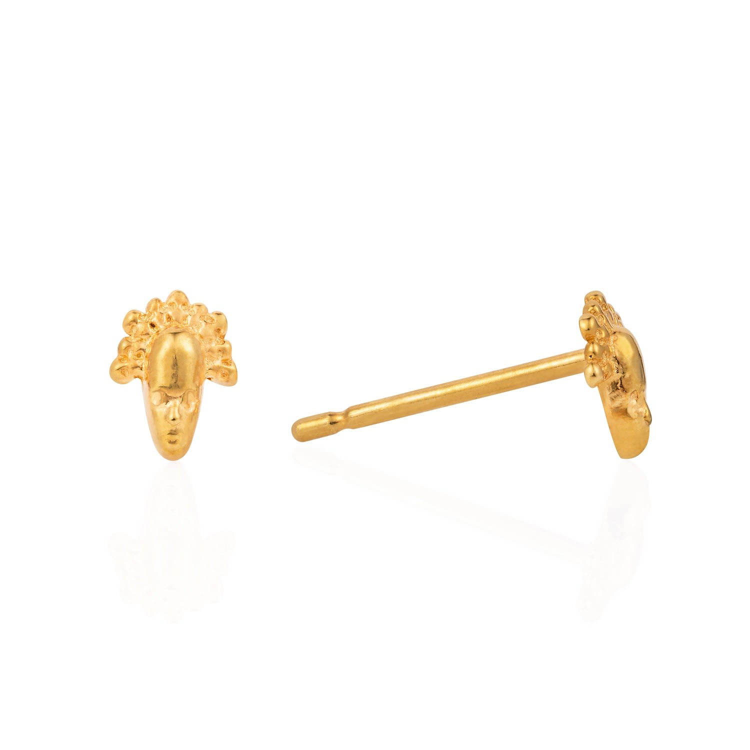 Women’s Tiny Voodoo Legba Earrings Gold Lee Renee