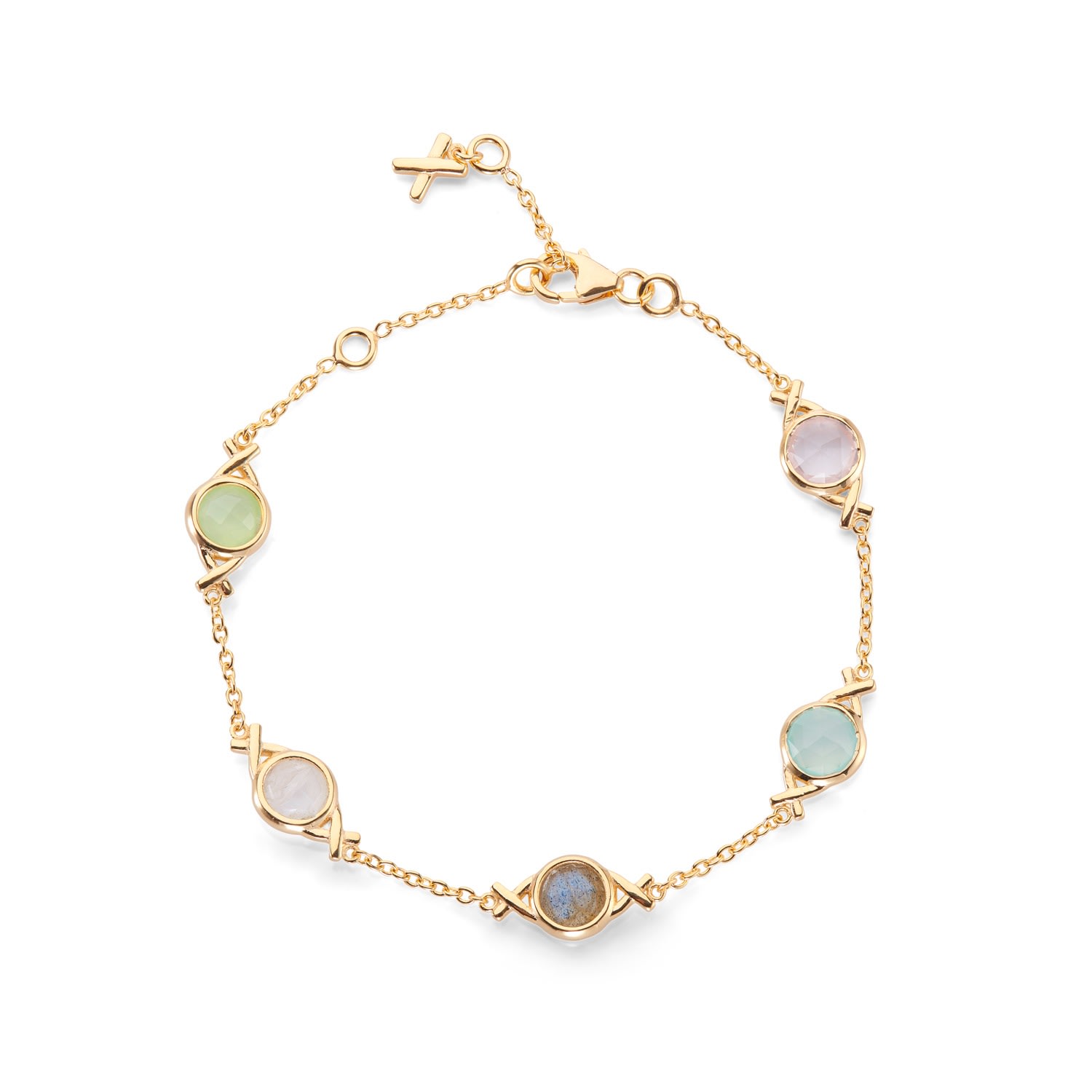 Women’s Palma Multi Gemstone & Gold Vermeil Friendship Bracelet Auree Jewellery