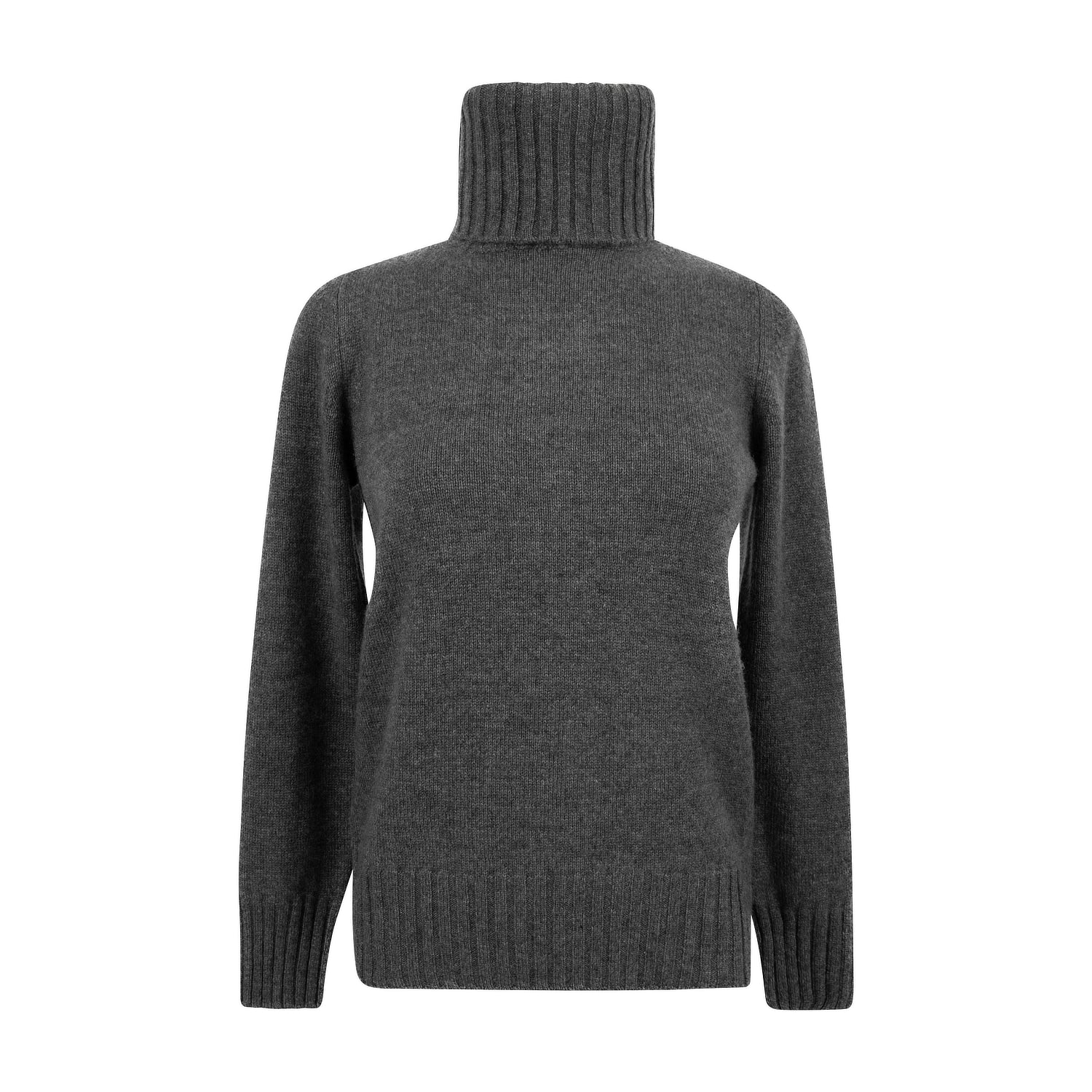 Women’s Cashmere Roll-Neck Sweater In Grey Extra Small Caz Studio