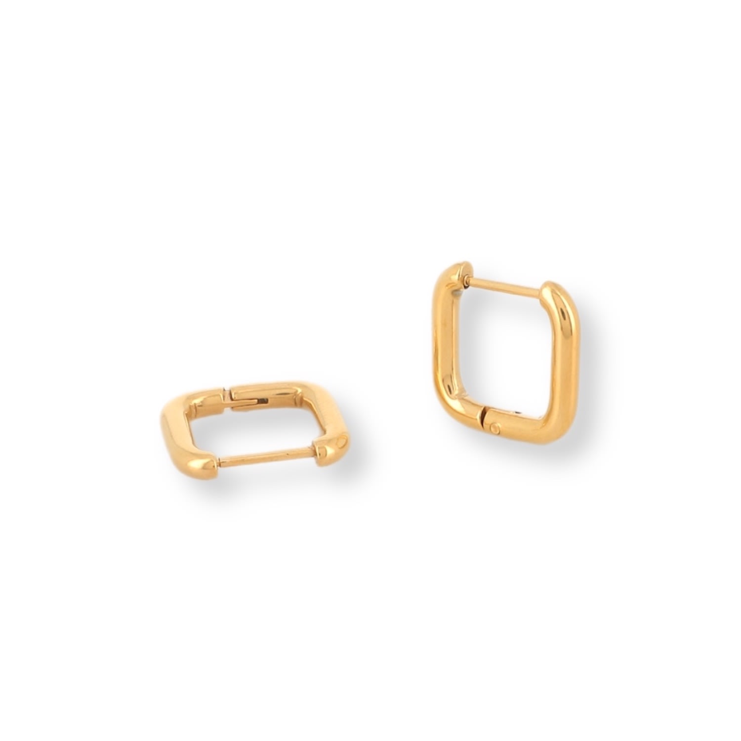 Women’s Aria Square Hoops Tarnish Free Gold Mink & Ivy