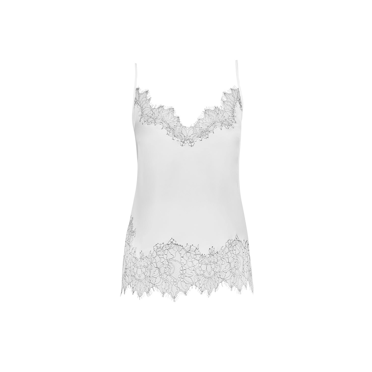 Women’s Lace Detailed Camisole - White Medium Avenue 8