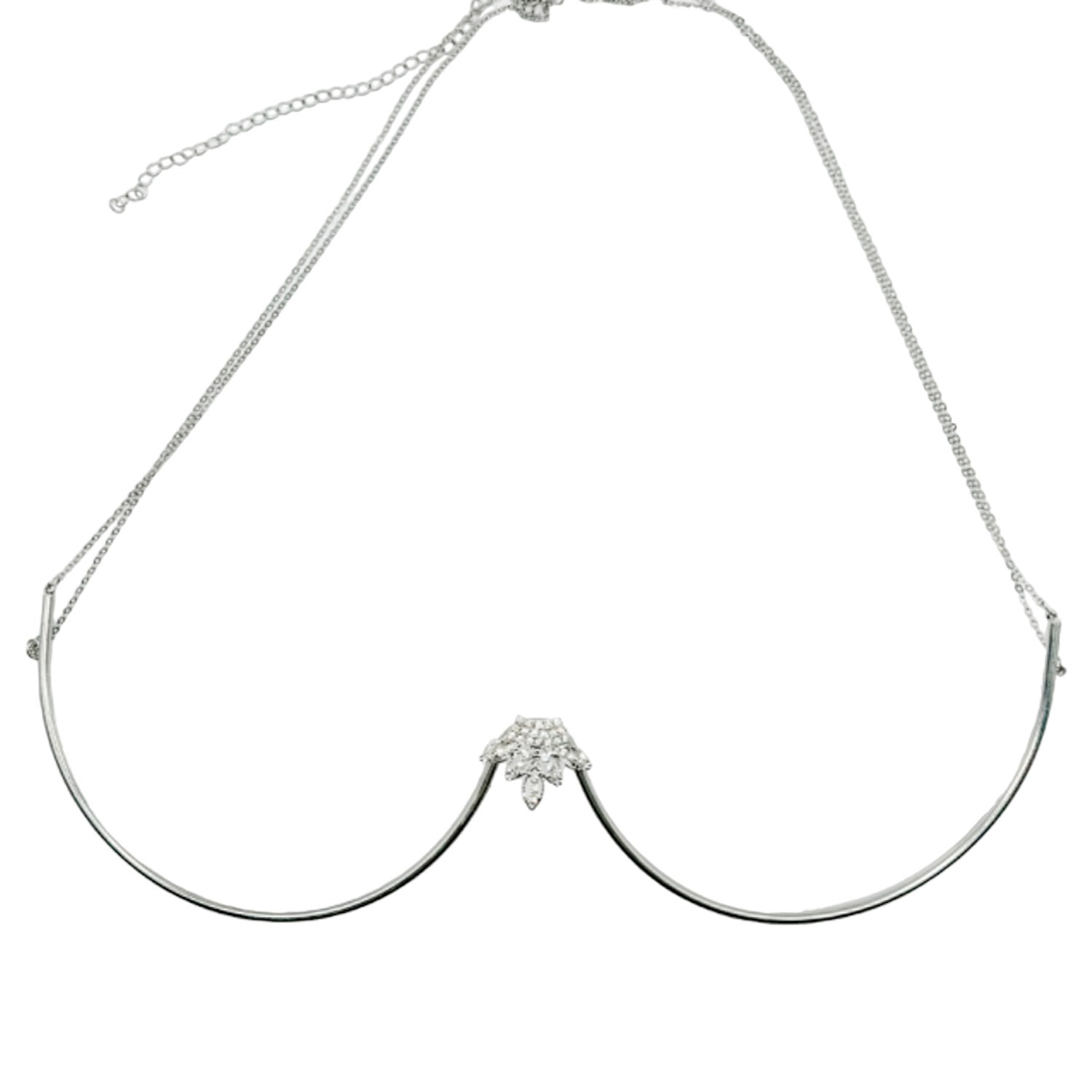 Women’s Silver Gaia Sculpted Bralette Chain Babaloo Jewelry