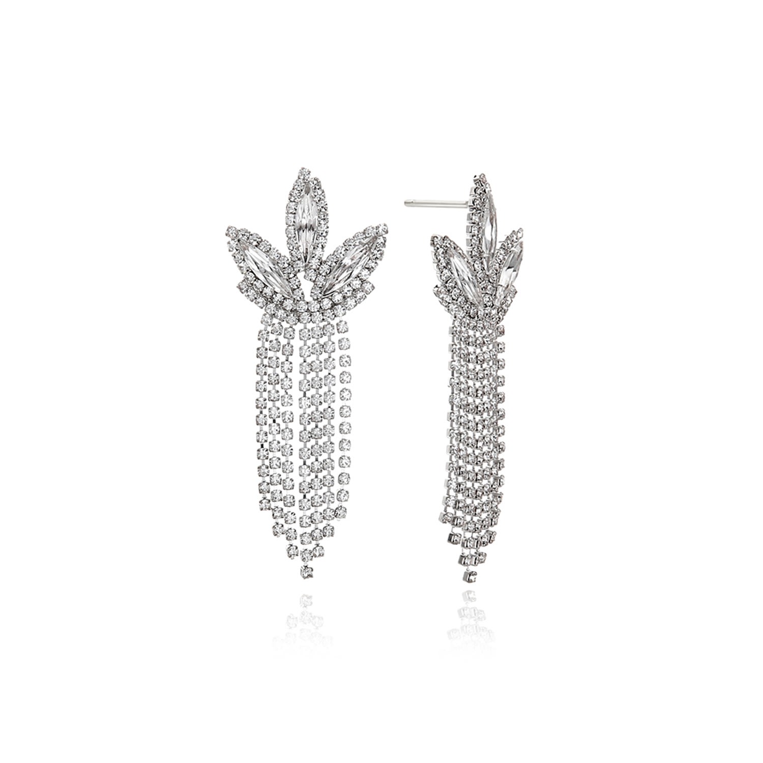 Women’s Serenity Cubic Earrings In White Gold Ille Lan