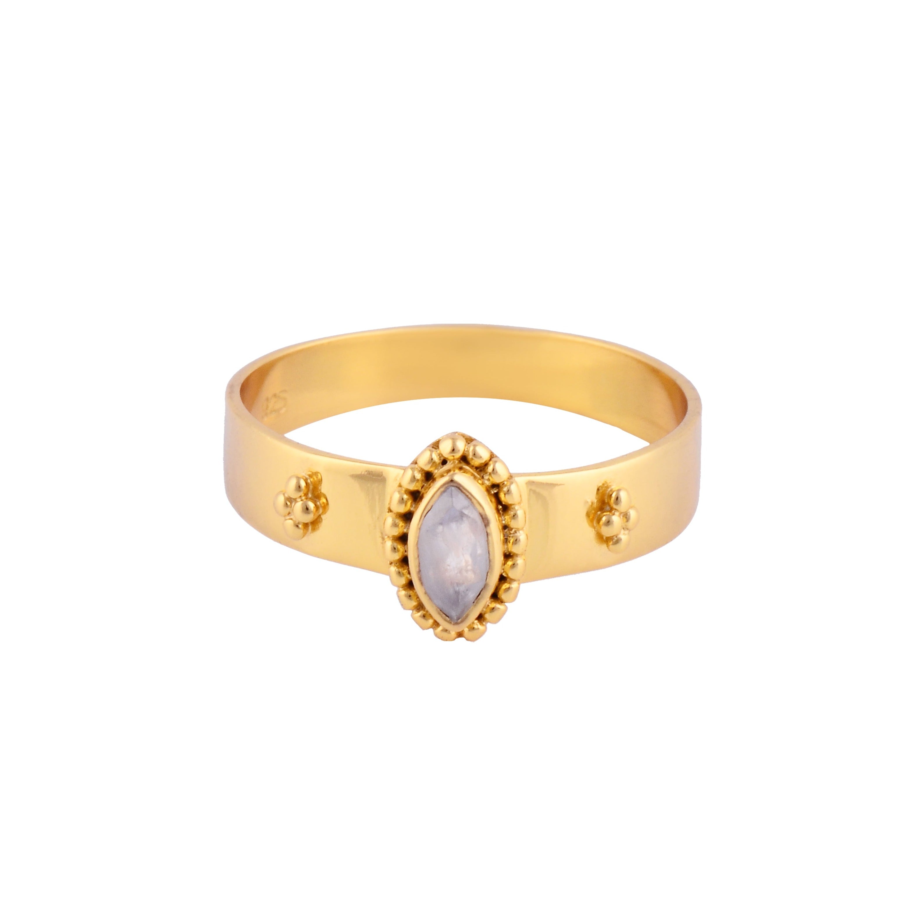 Women’s The Umalas - Chunky Gold Vermeil Ring Moonstone Cantik by Camilla