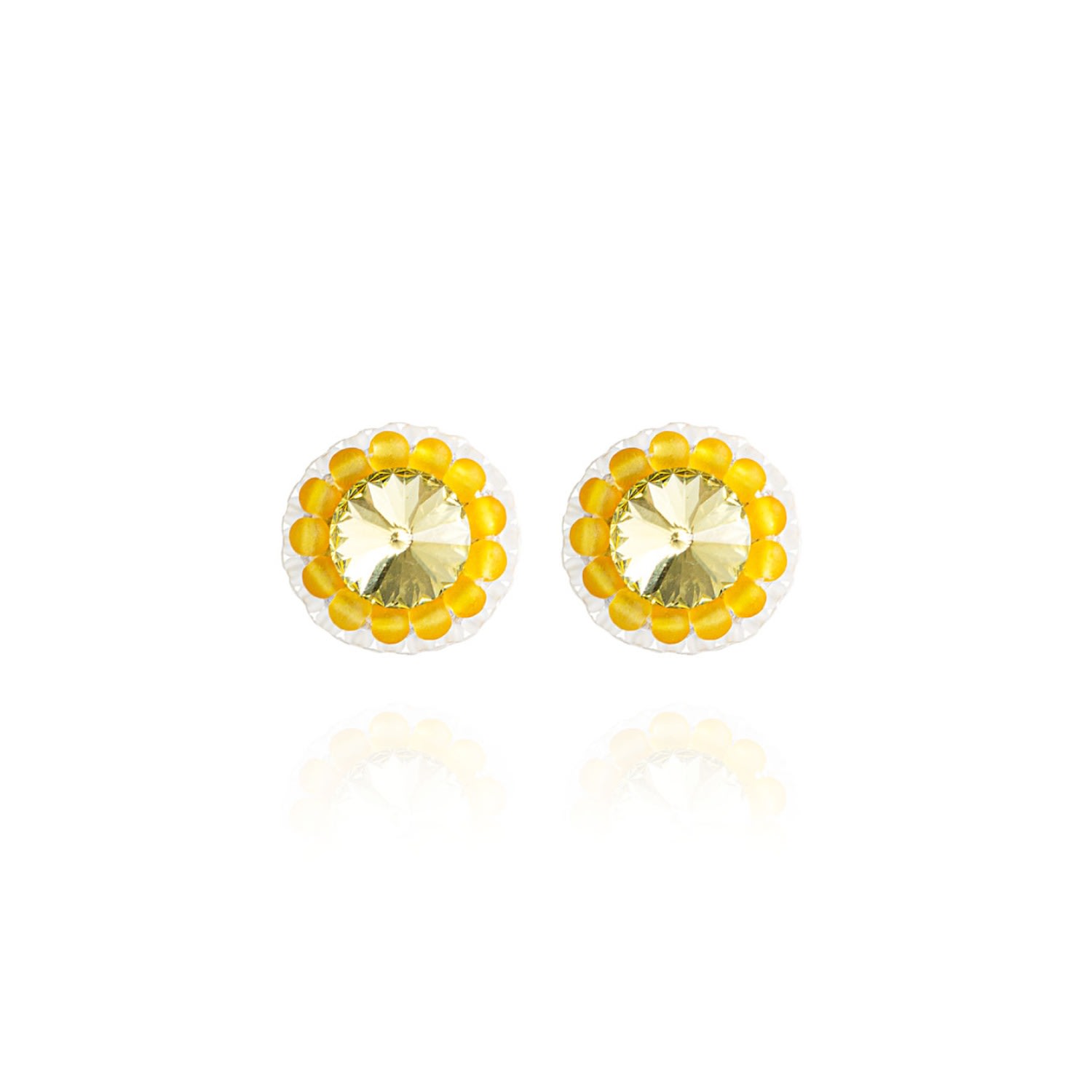 Women’s Yellow / Orange Cleo Earrings In Sunshine Saule Label