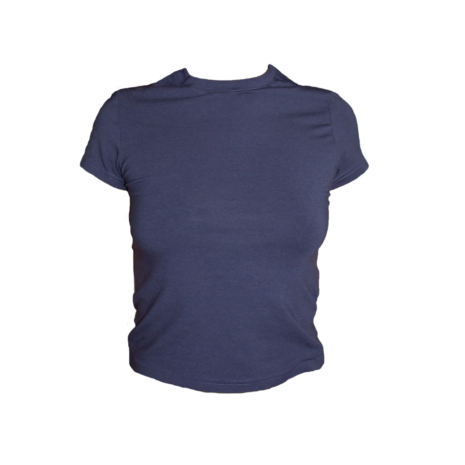 Women’s Baby Tee In Smoky Blue Extra Small Aunad
