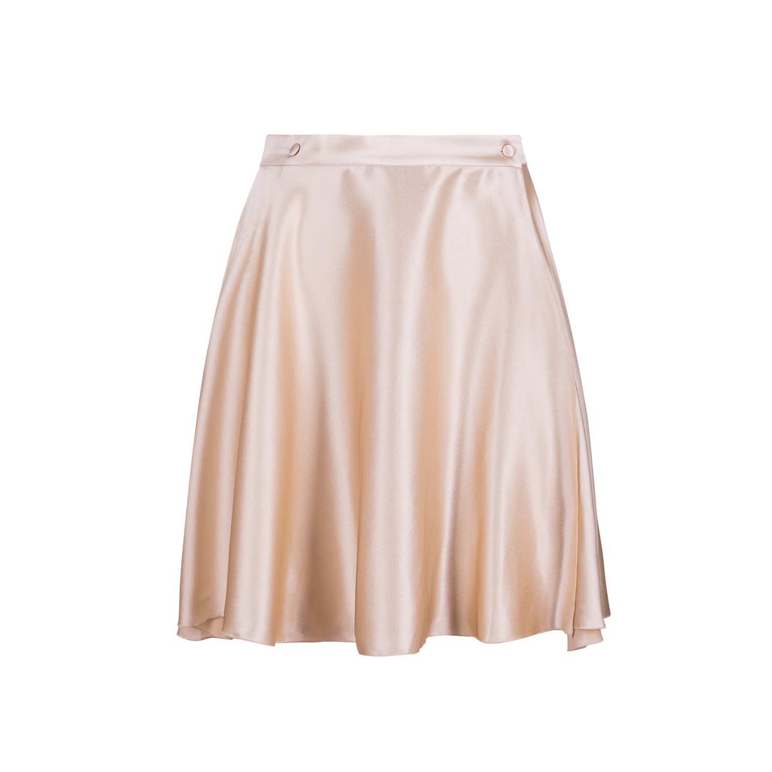 Women’s Neutrals Silk Wrap Skirt In Champagne Small Incantevole Milano