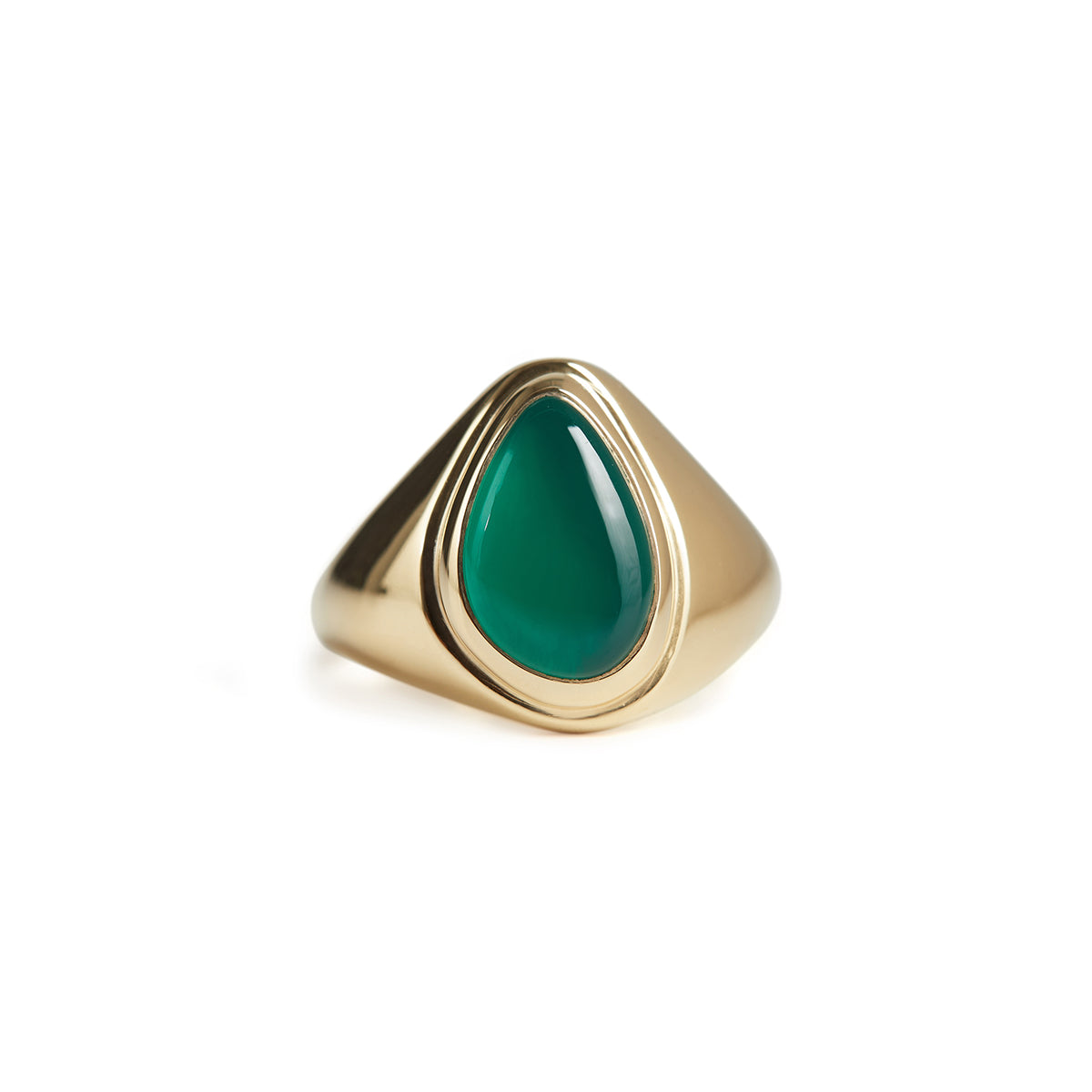 Women’s Apollo Pinky Ring Gold - Green Rachel Entwistle Jewellery