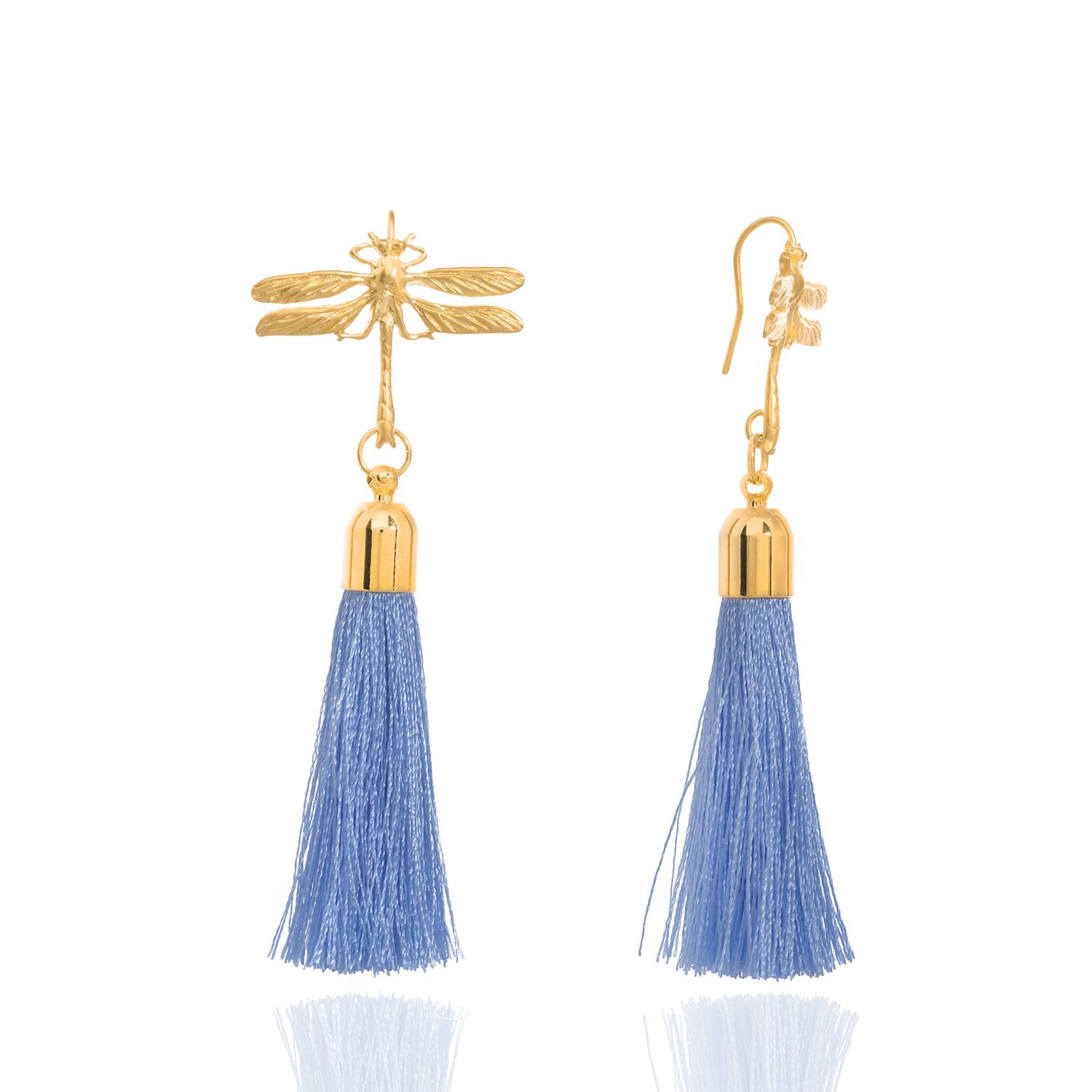 Women’s Blue Dragonfly Tassel Earrings C. j.m