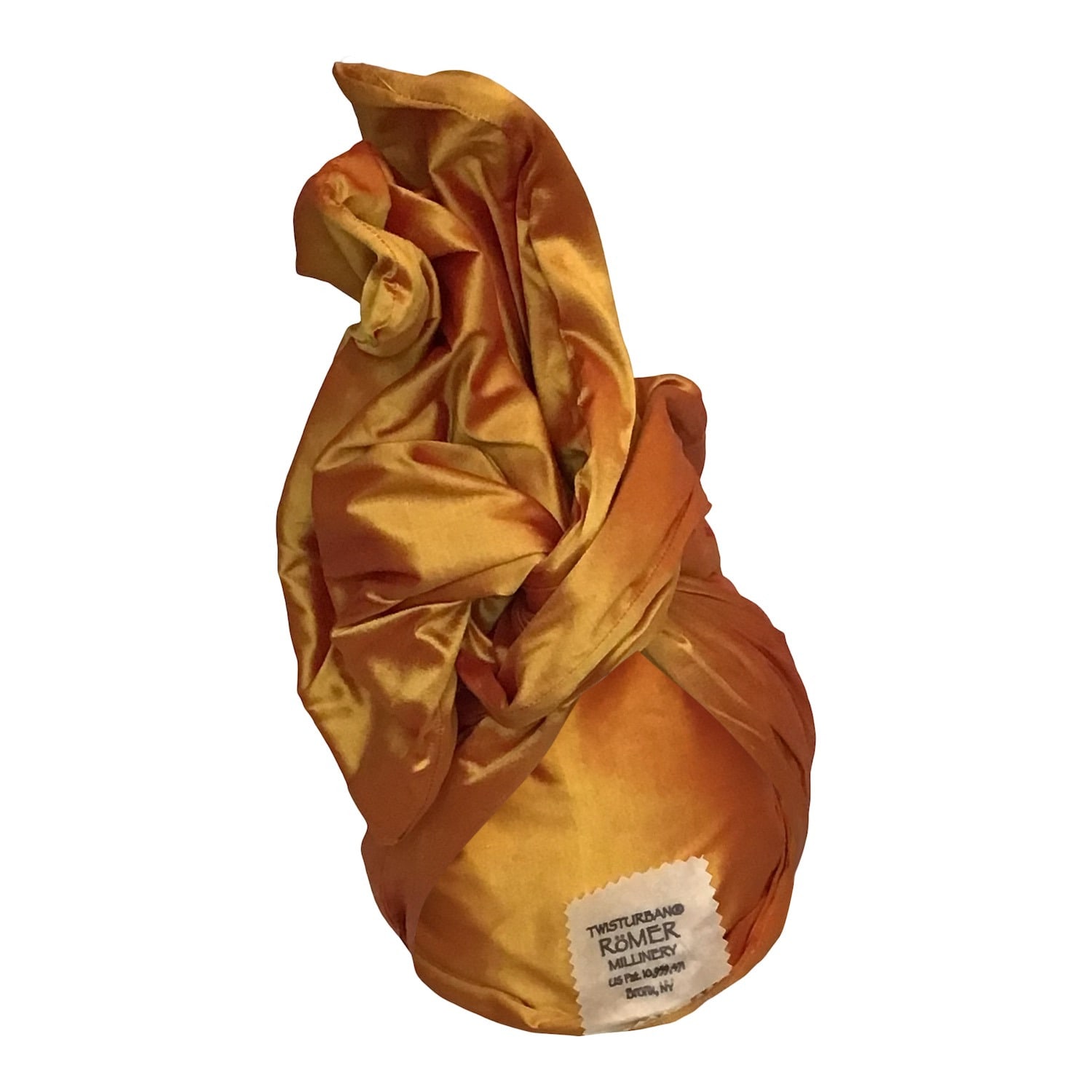 Women’s Yellow / Orange Twisturban Turban In Silk Shantung Saffron Gold Romer Millinery