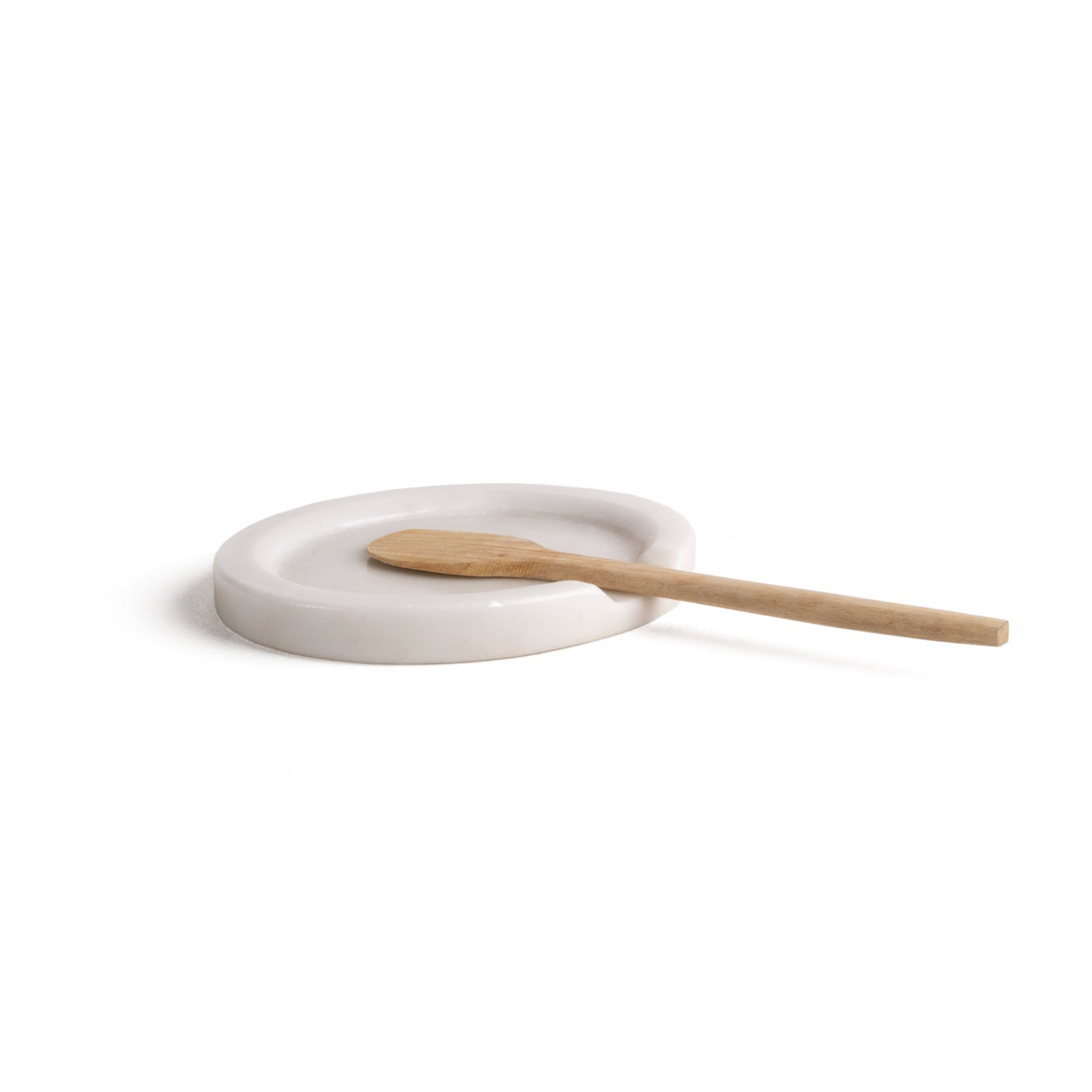 Spoon Rest White Marble - Large And Jacob
