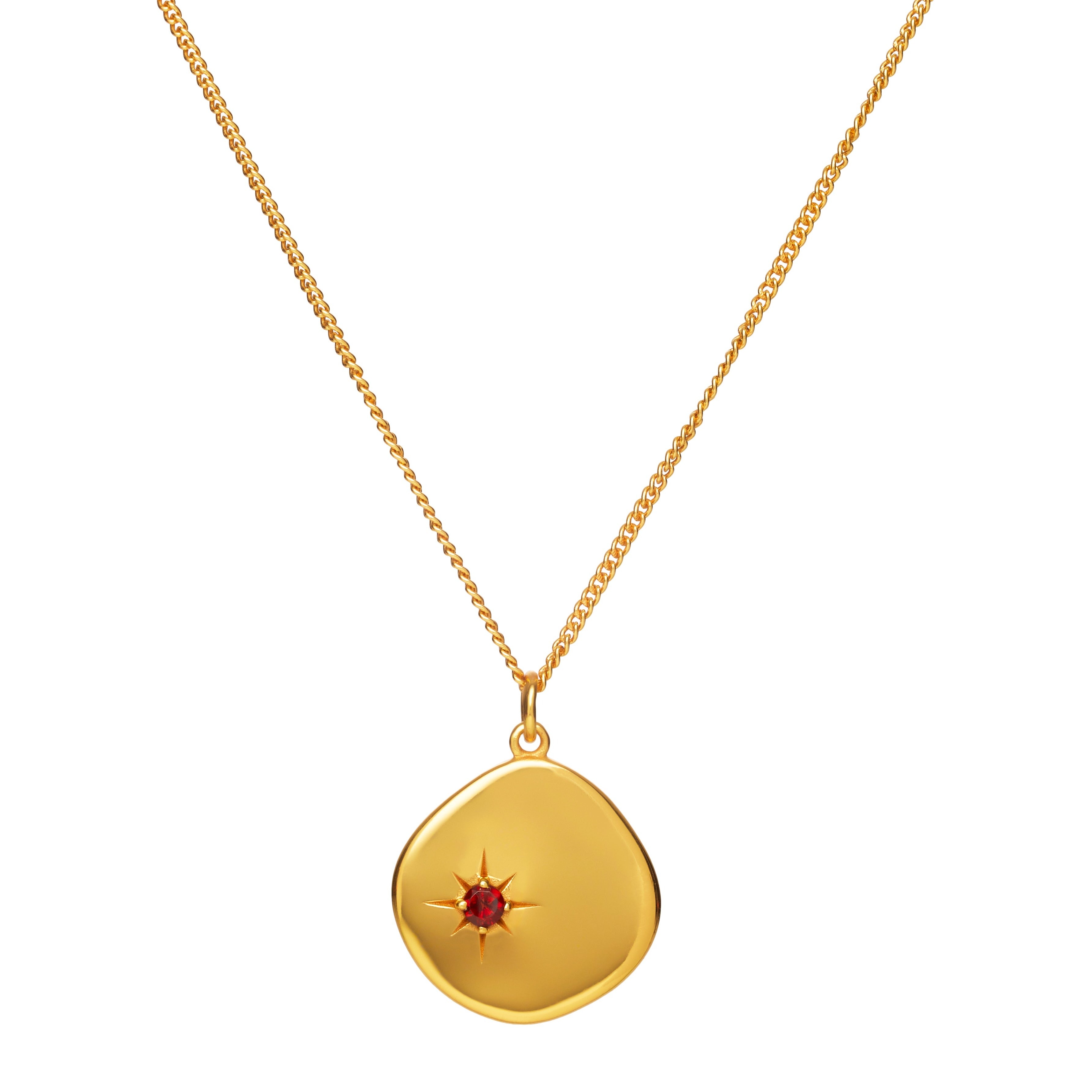 Women’s January Birthstone Necklace - Gold Mosuo Jewellery