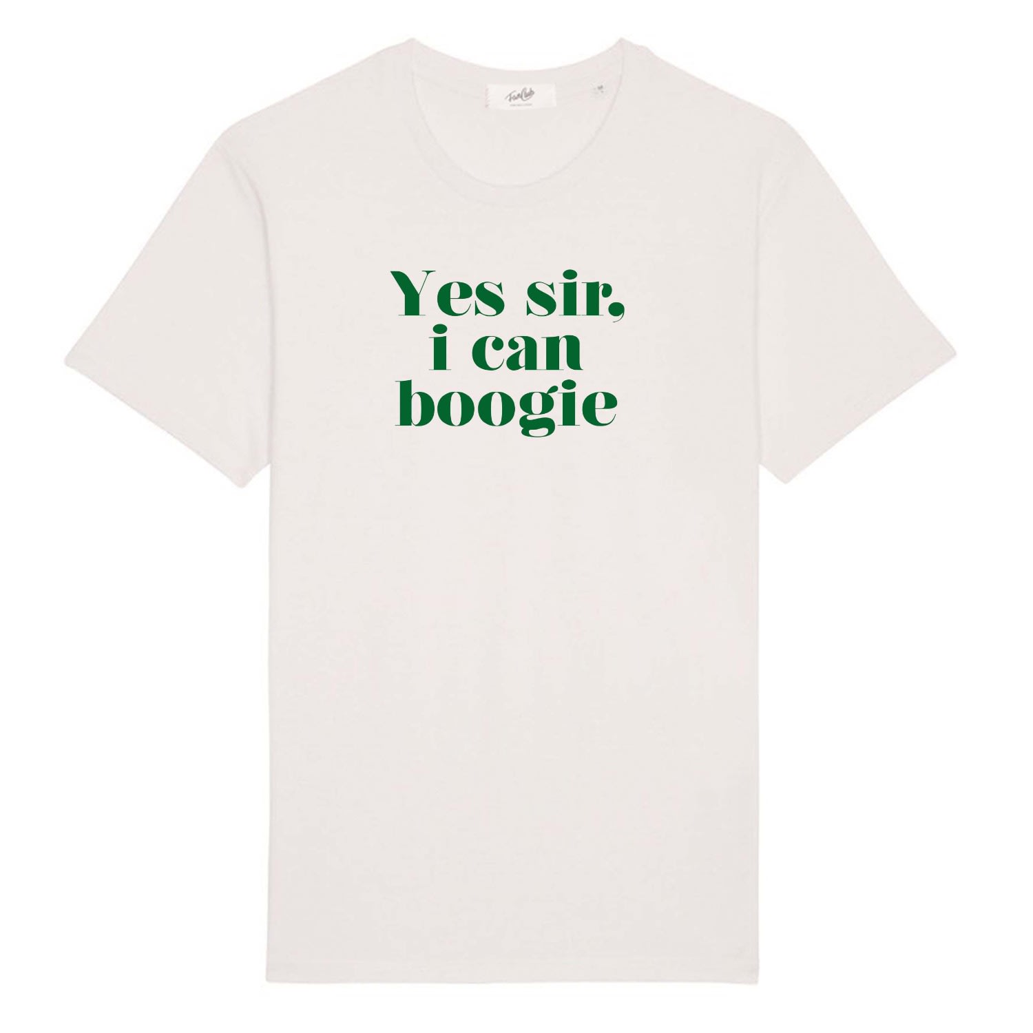 Women’s Neutrals Yes Sir I Can Boogie Oversized Retro Slogan T-Shirt - Vintage White Small Fanclub