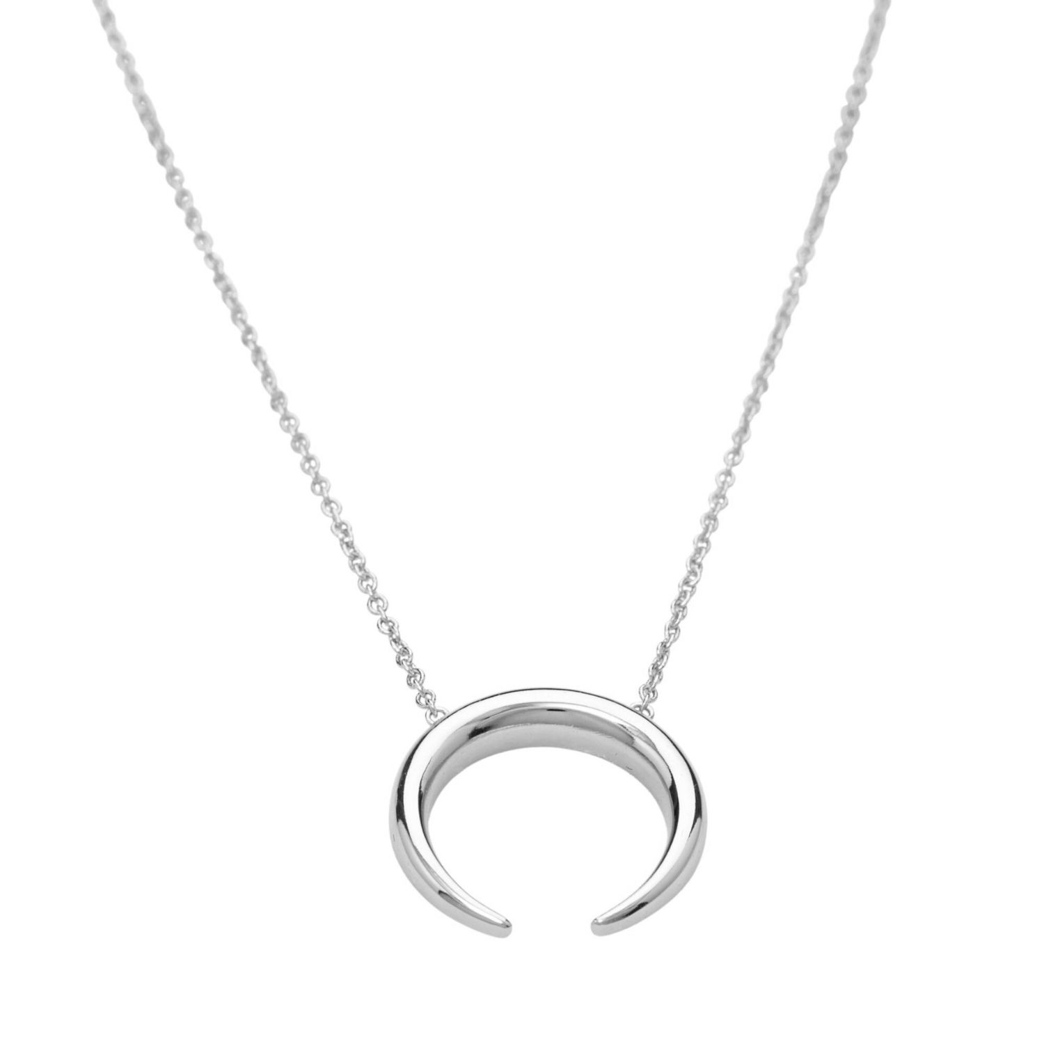 Women’s Silver Horn Necklace With Slider Clasp Scream Pretty