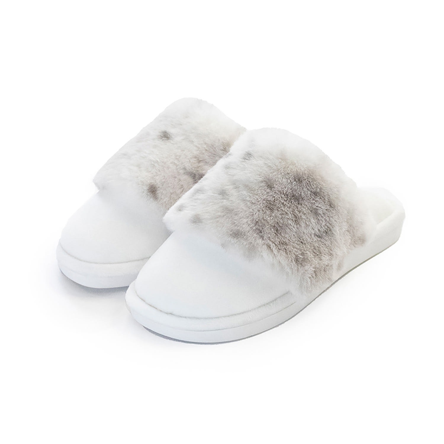 Women’s Neutrals Super Soft Mule Slipper Danni In Snow Leopard Small Pretty You