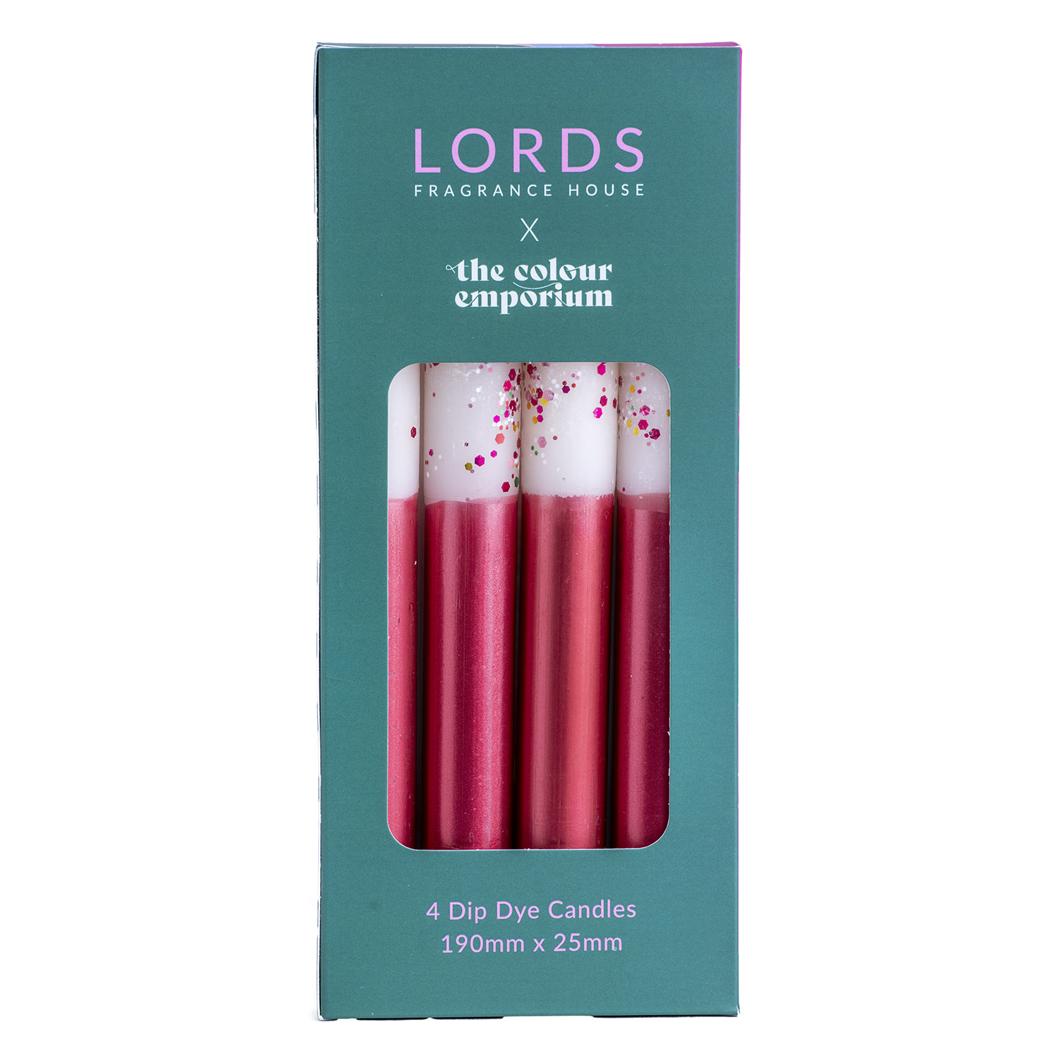 White / Rose Gold / Red Trebarwith Strand Hand Dipped Tapered Candles Lords Fragrance House