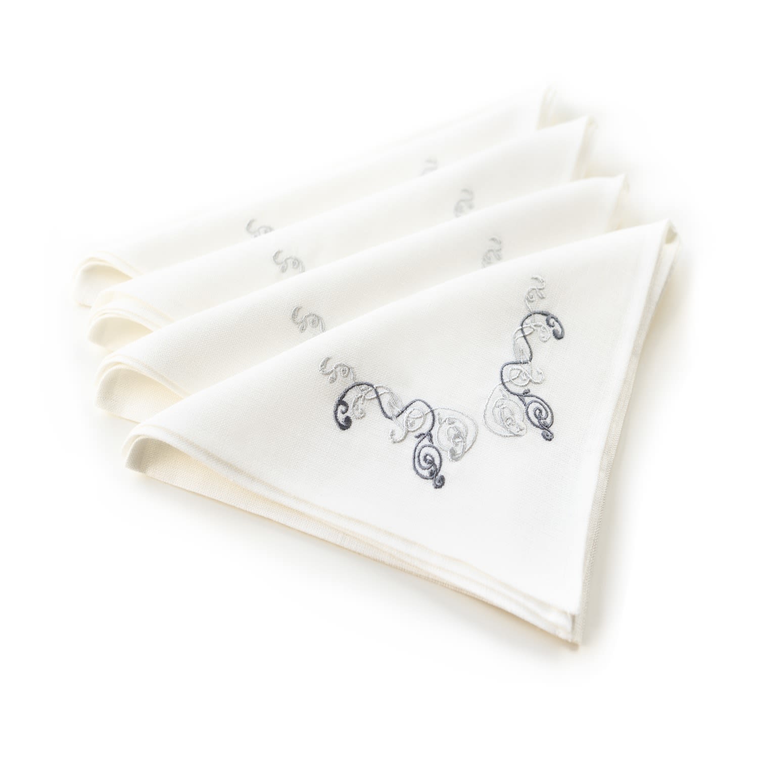 White Adrieanna Napkins Cream Irish Linen House