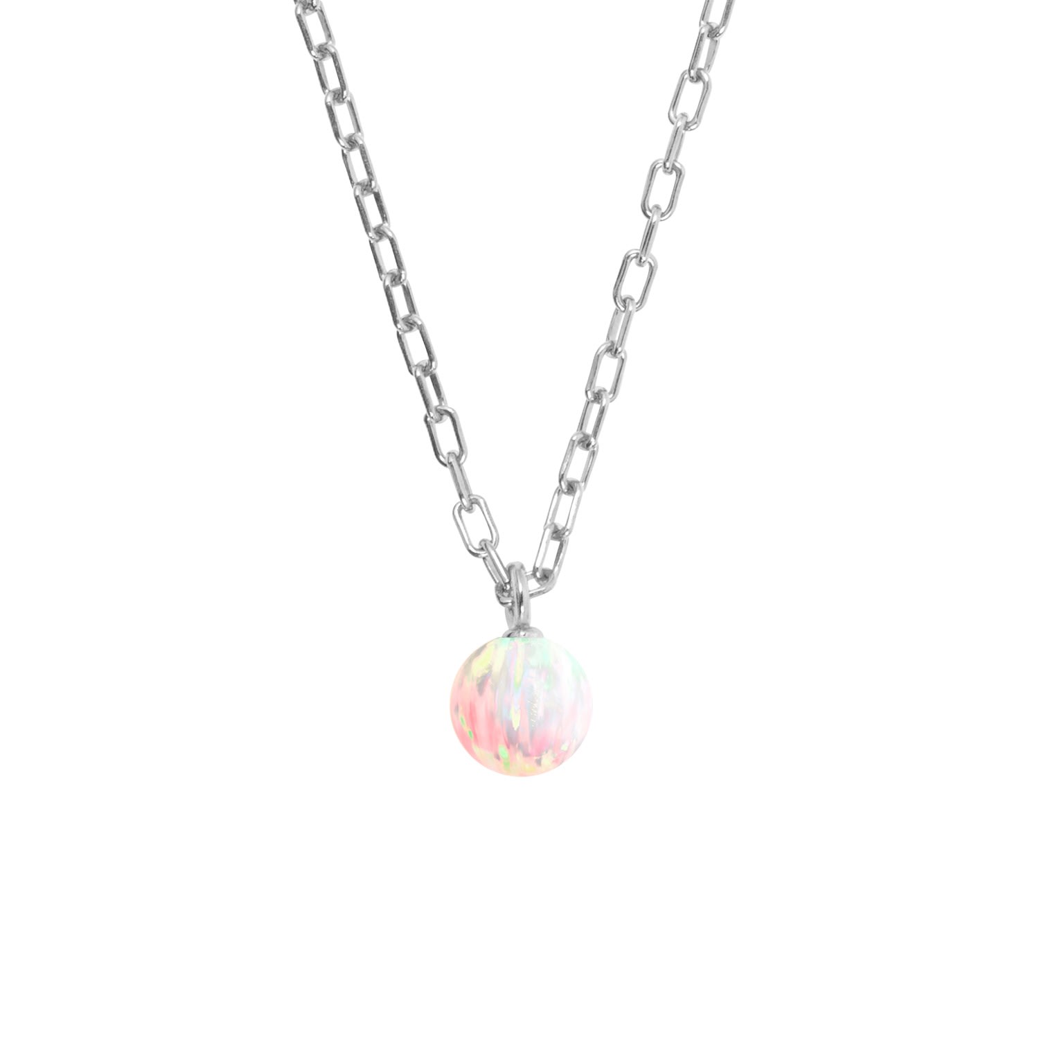 Women’s Opia Sun Opal Chain Pendant - Silver Ora Pearls