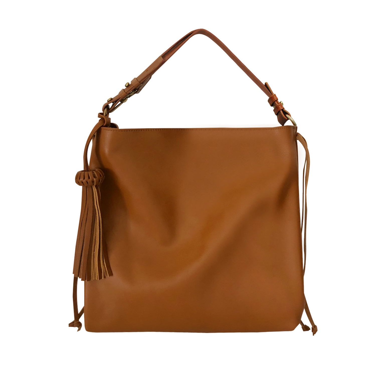 Women’s Yellow / Orange Bacalar Tan Mocha Soft Leather Spacious & Slouchy Hobo Bag With Adjustable Strap Bixi Awotan
