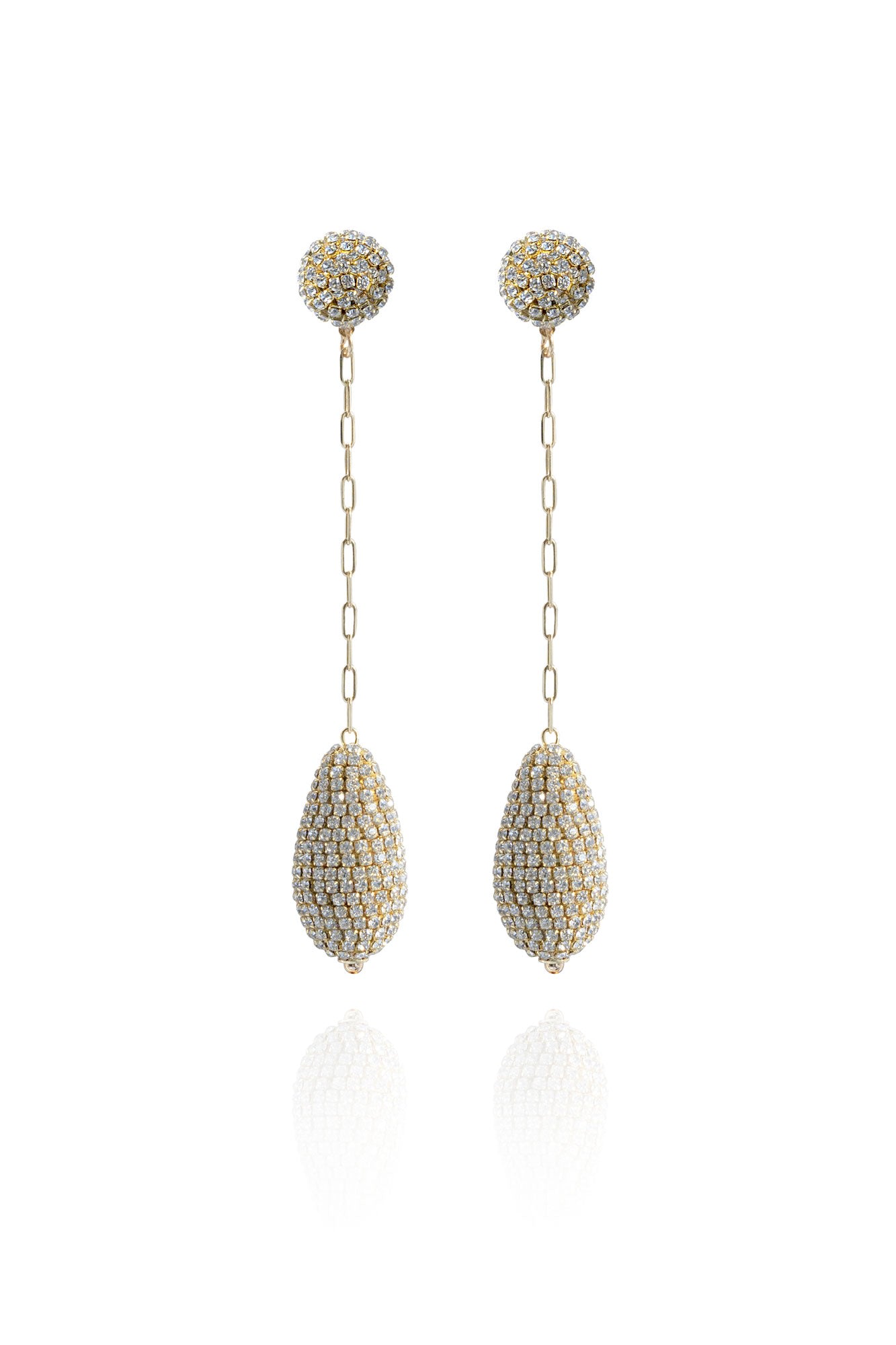 Women’s Marcelle Earrings In Long Golden Drops Saule Label