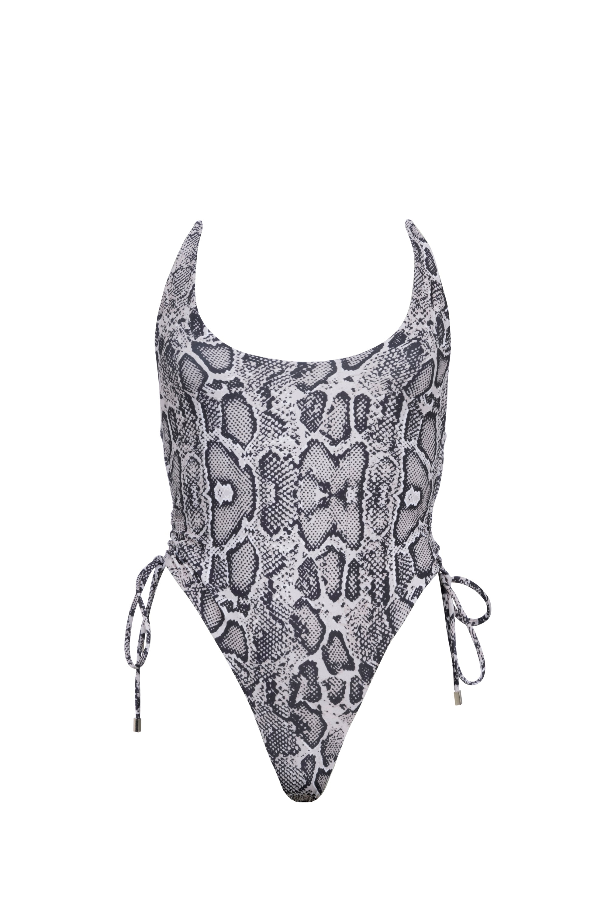 Women’s Reversible Nadia Swimsuit In Silver Snakeskin Extra Small Viki Swim