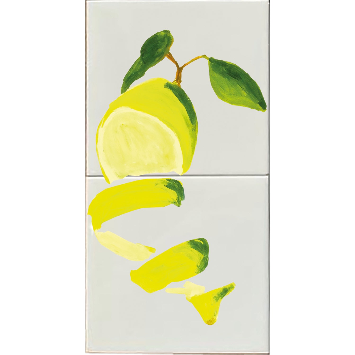 White / Green / Yellow Tile Panel Luscious Lemon Catchii