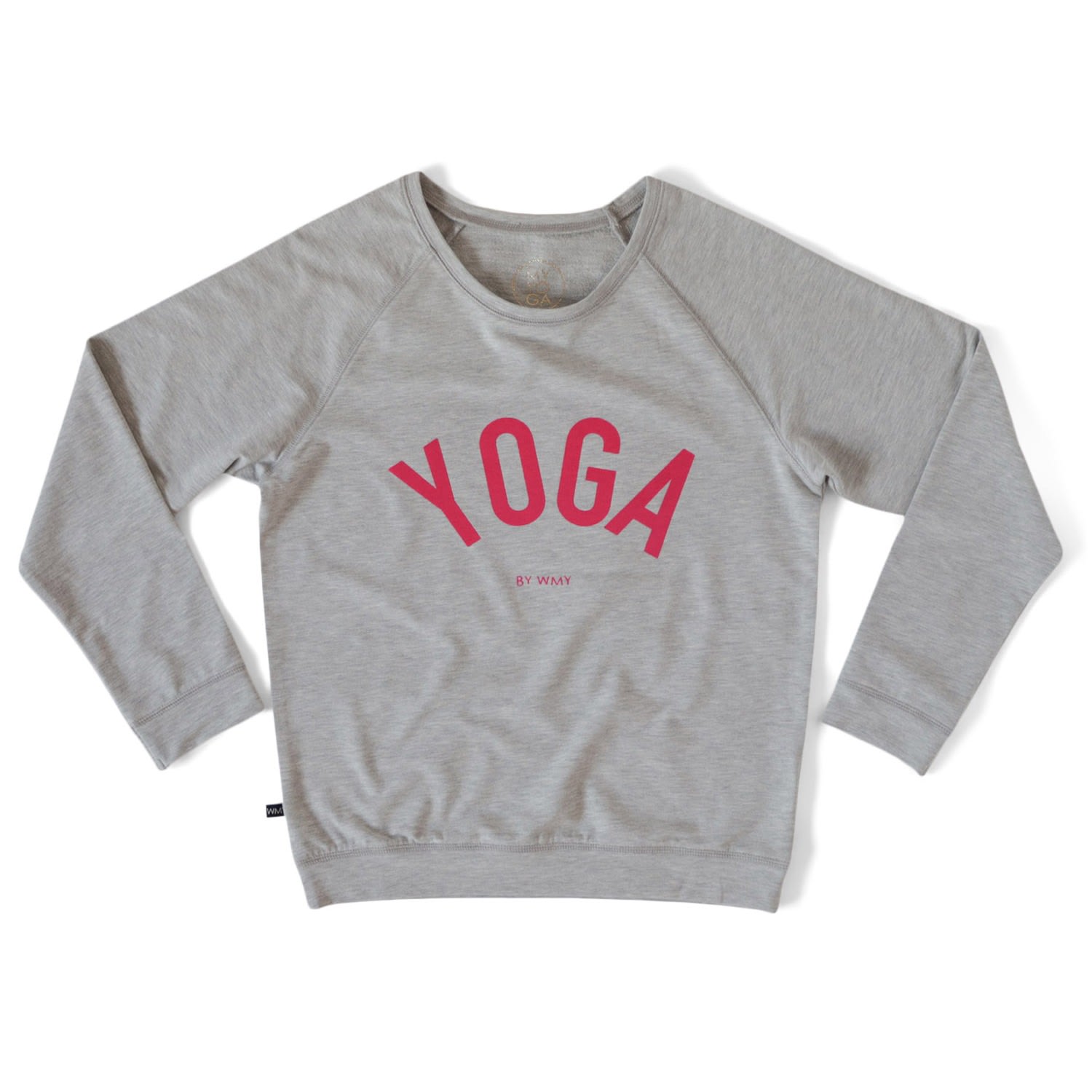 Women’s Grey Yoga Sweatshirt Cerise Print Extra Large Wearmyyoga