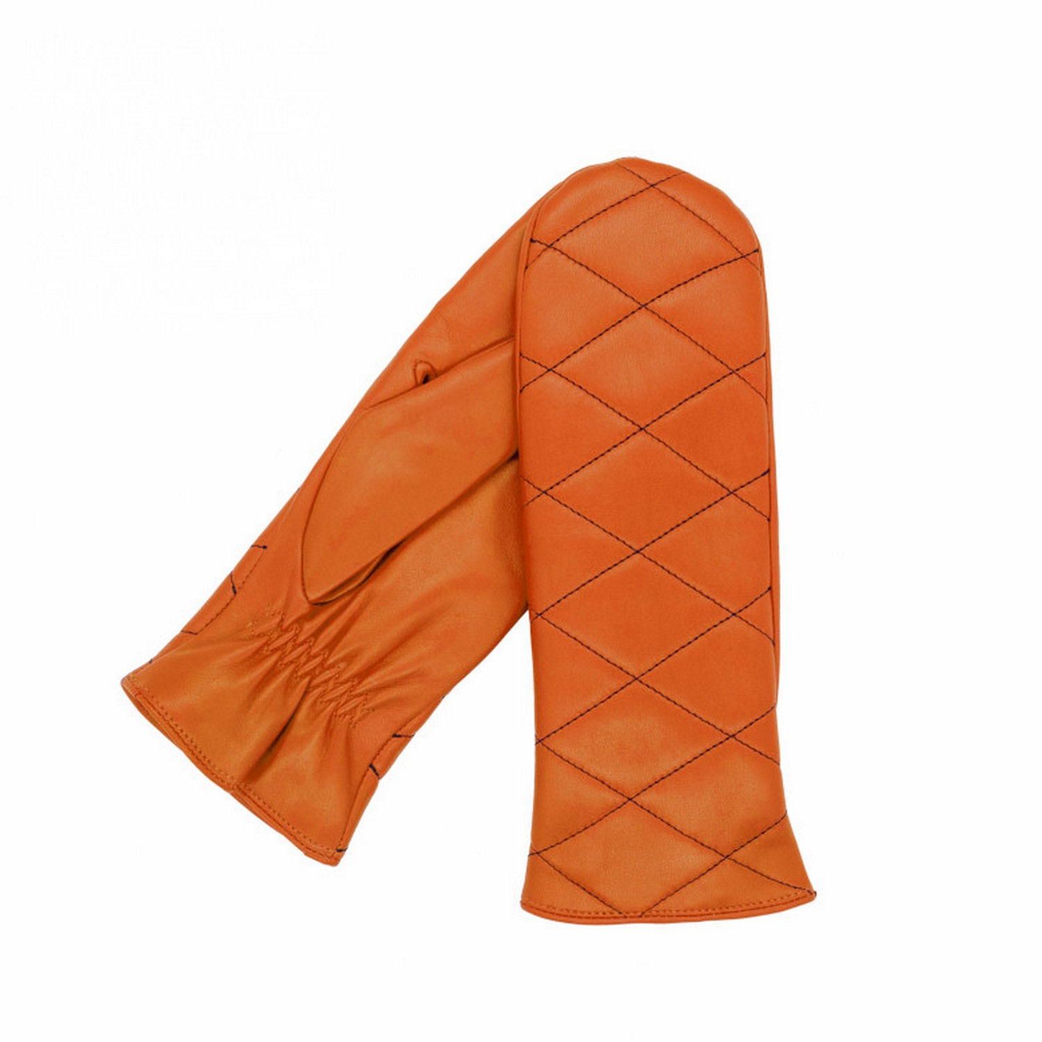Yellow / Orange Lili / Women Leather Gloves-Orange 6.5" Karma Leather Gloves