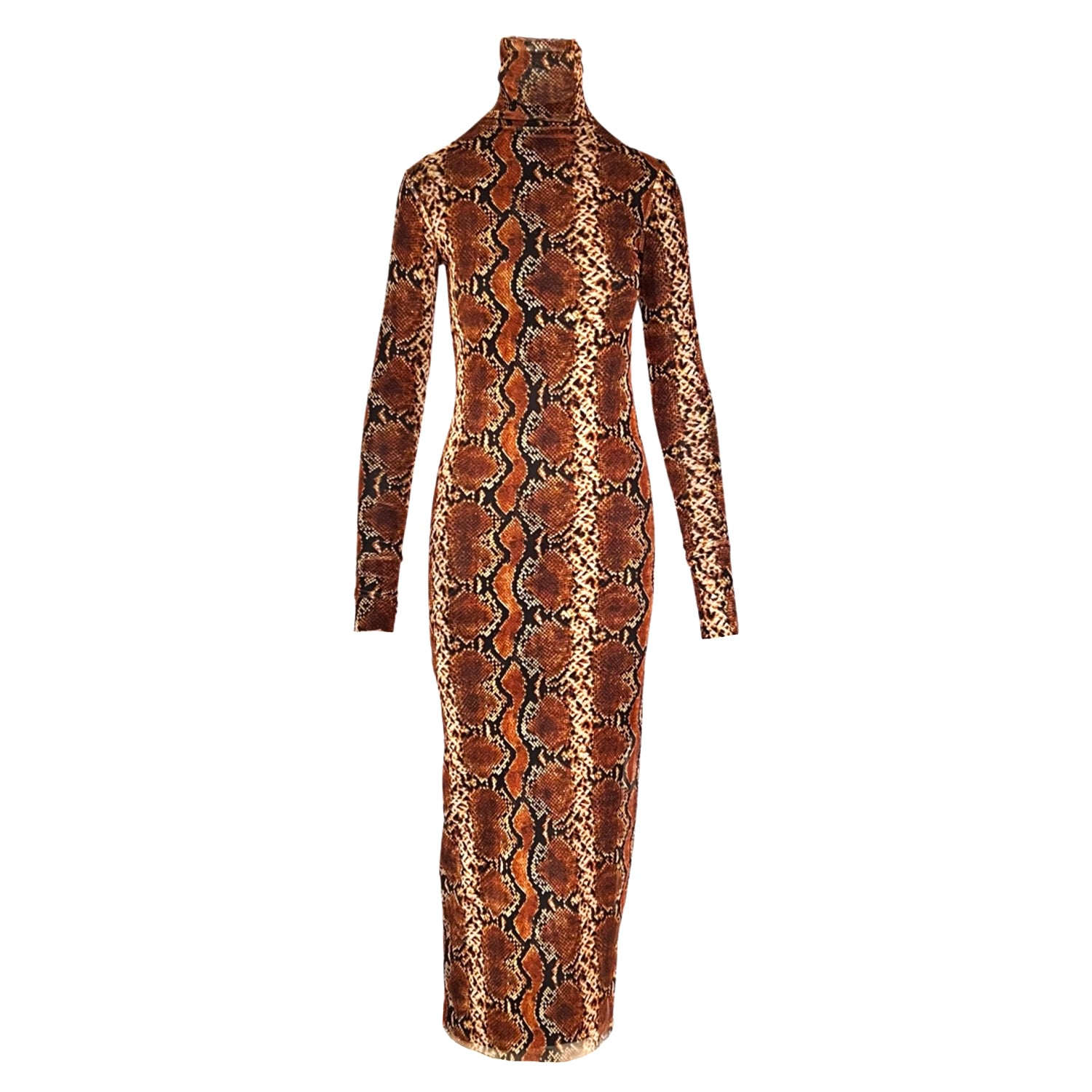 Women’s Printed Mesh Dress - Brown M/L L2R the Label