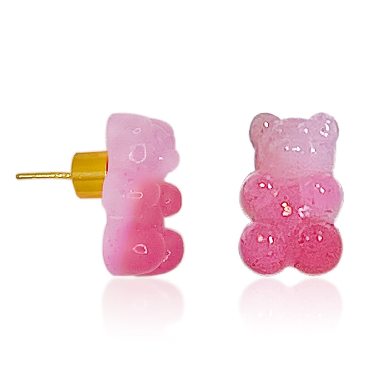 Women’s Pink / Purple Bear Sweetness Earrings Ninemoo