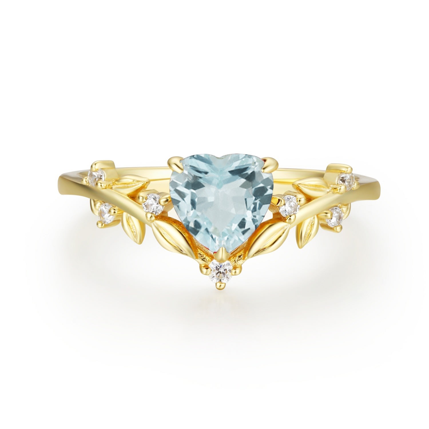 Women’s Heart Desire Aquamarine Yellow Gold Vermeil Azura Jewelry New York