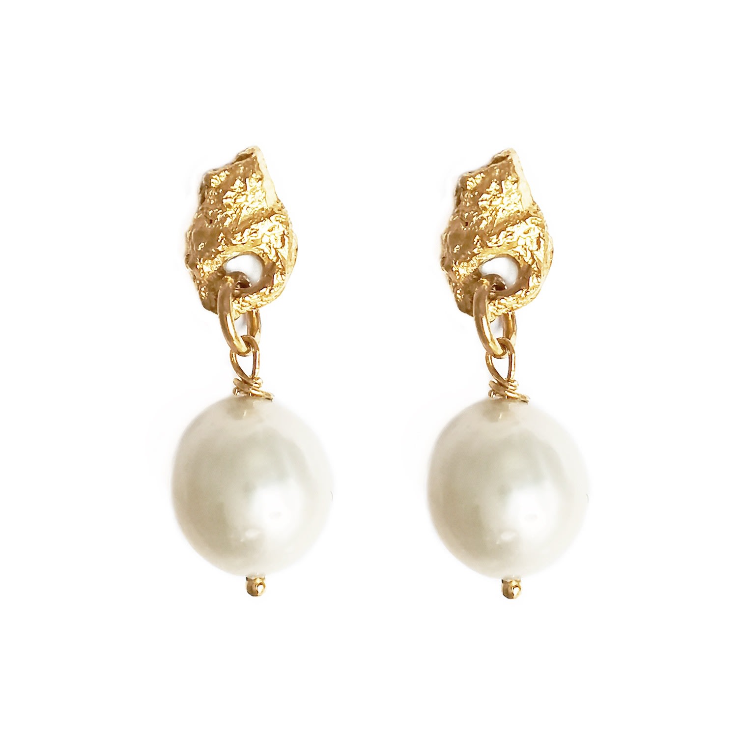 Women’s Pearl Earrings Gold Iselin