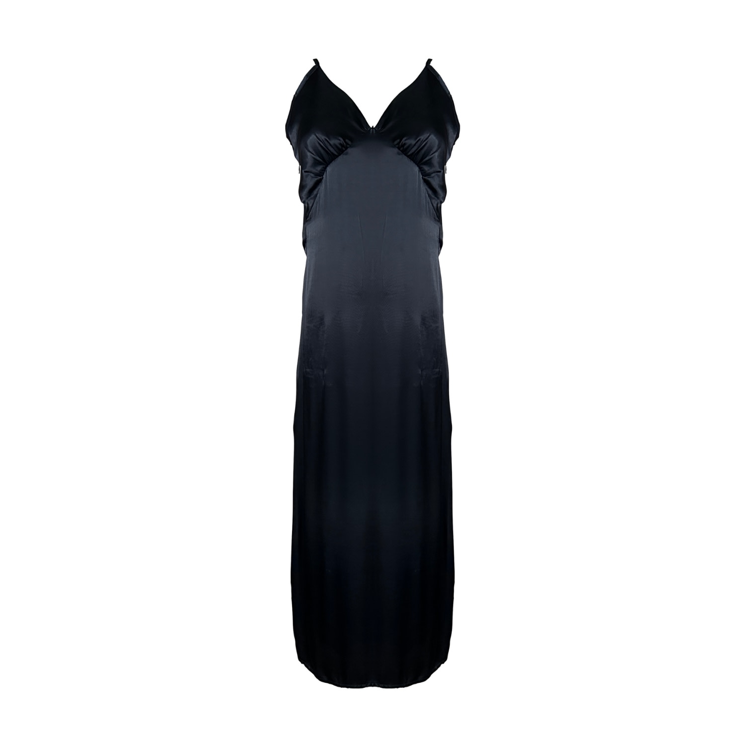 Women’s Fedella Silk Satin Slip Dress - Black Extra Small Unum Diem