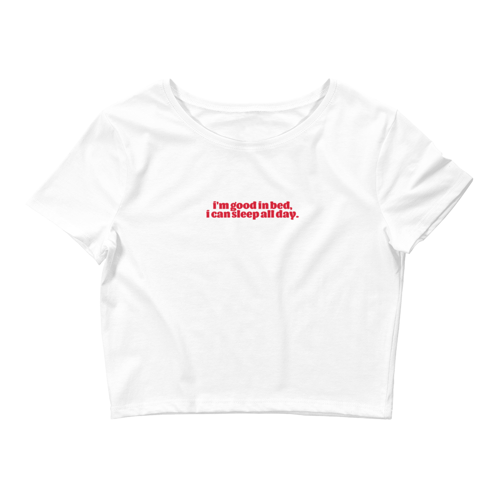 Women’s Good In Bed Tee - White Xs/S Nus