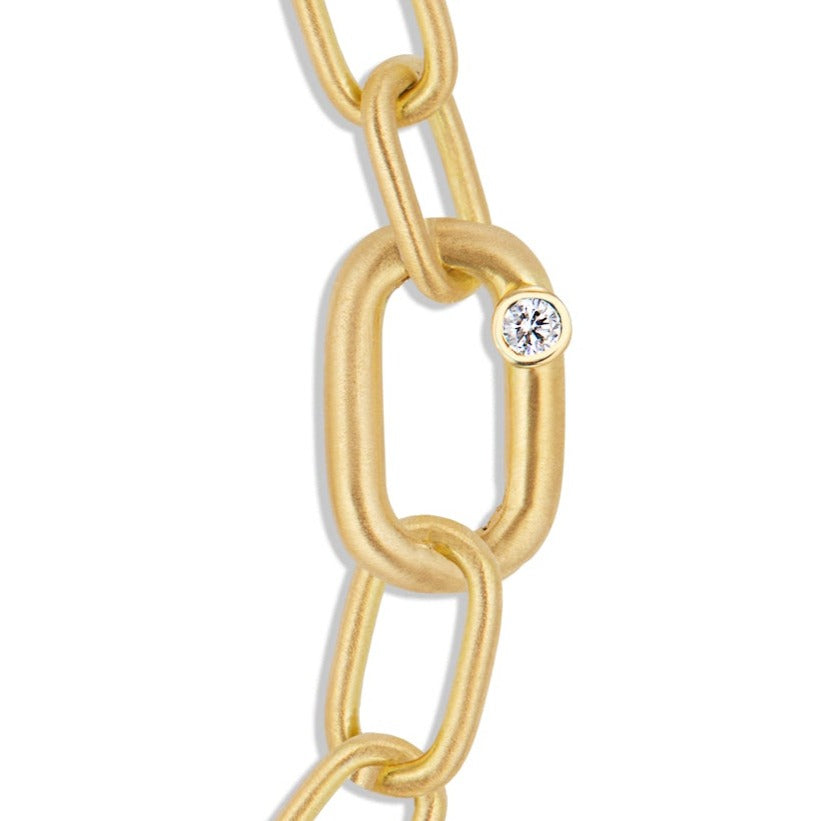 Women’s Gold / White Thorvi Chain Link Clasp - Gold, White Hannah Allene