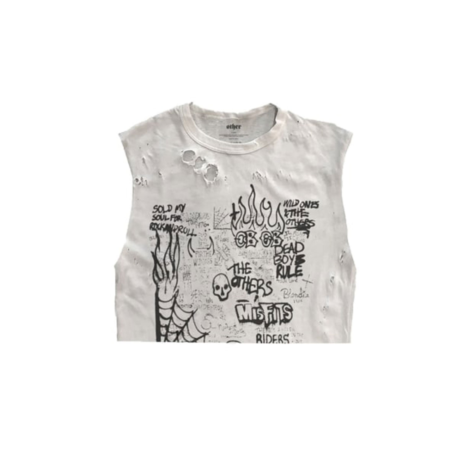 Women’s Other Graffiti - Thrasher Cropped Tank - White Extra Large OTHER UK