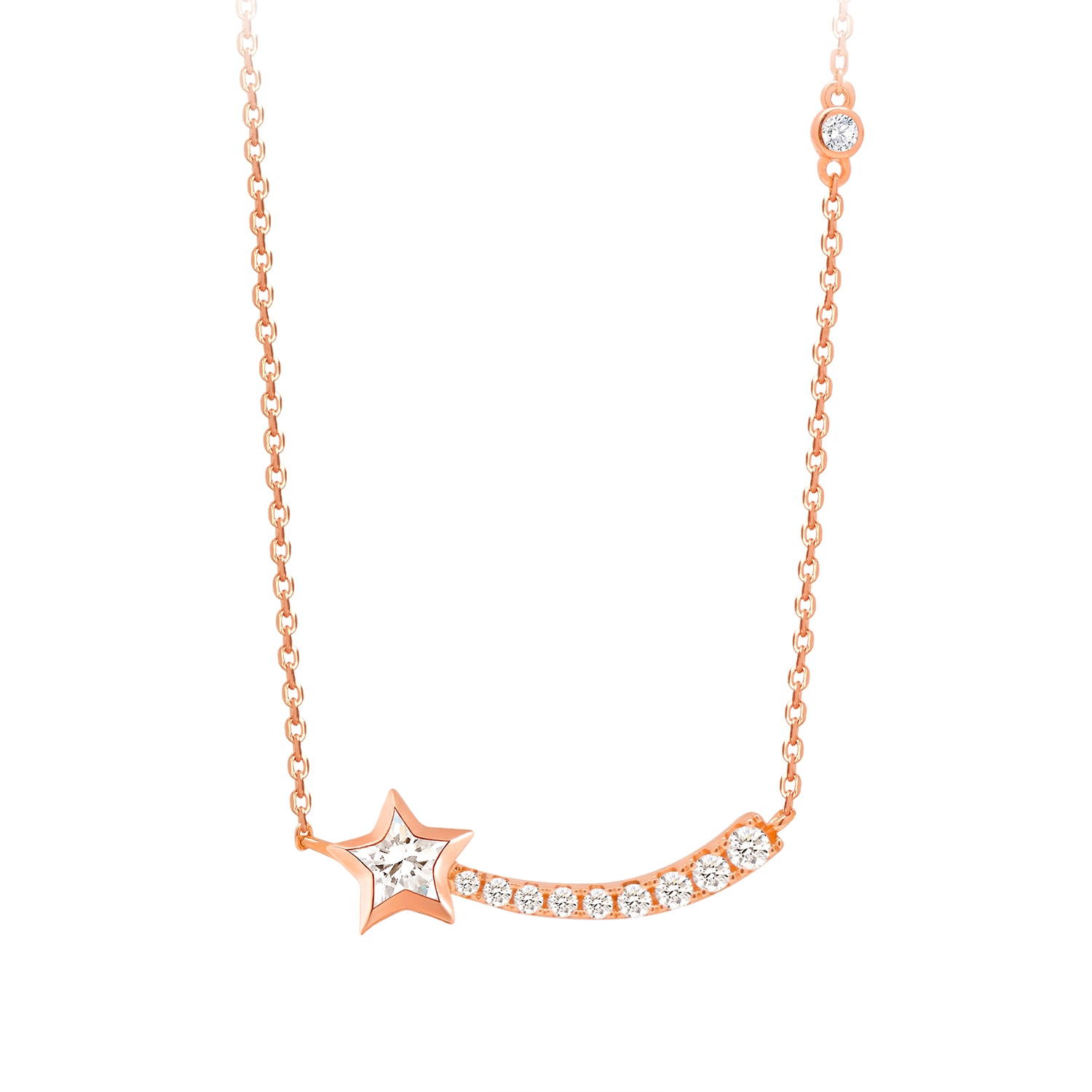 Women’s Polestar Wish Rose Gold Silver Necklace Awnl