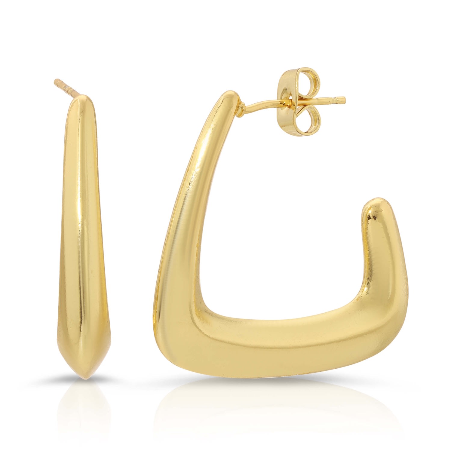 Women’s Gold Mod Hoop Earrings Glamrocks Jewelry