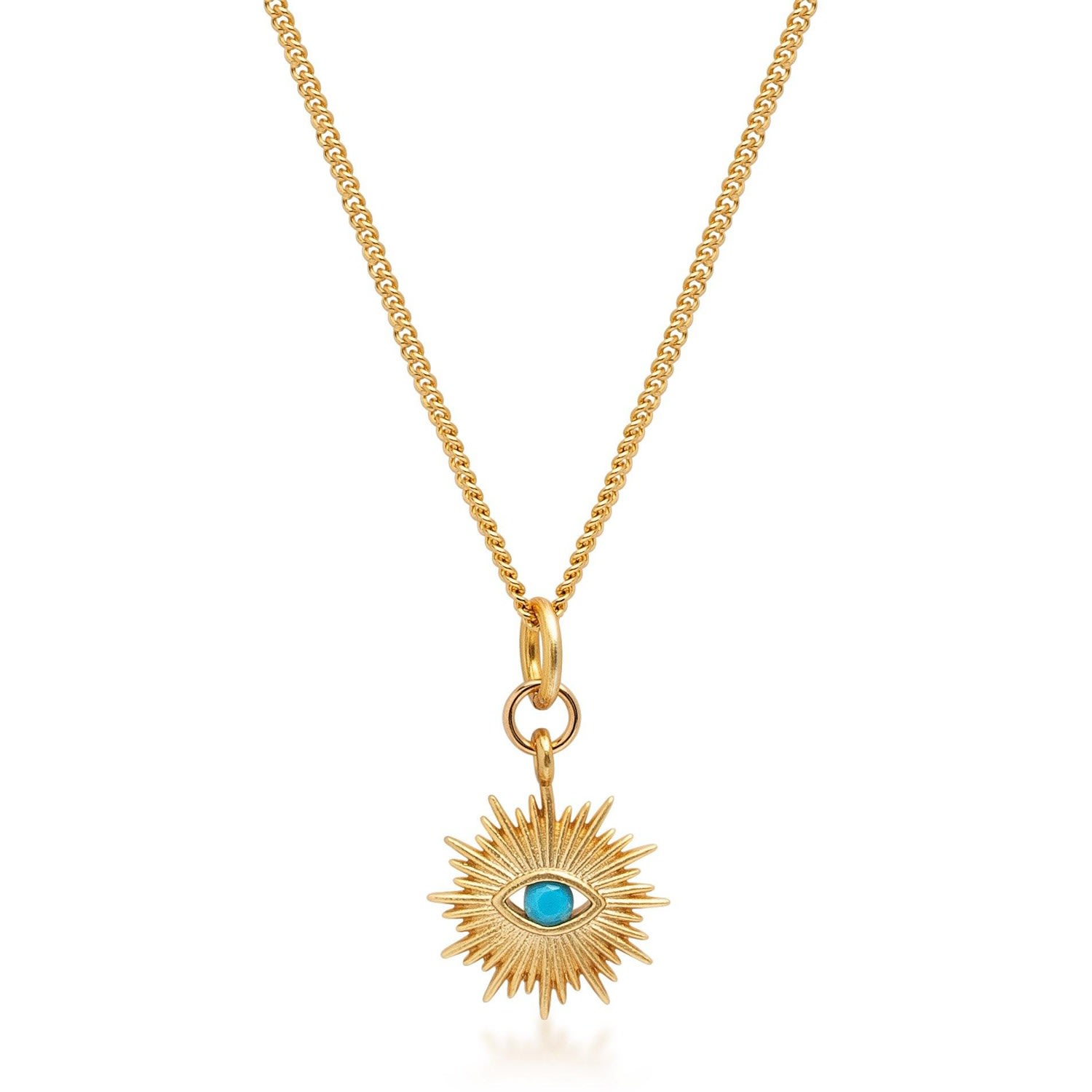 Women’s Gold Necklace With Mini Evil Eye Pendant Nialaya